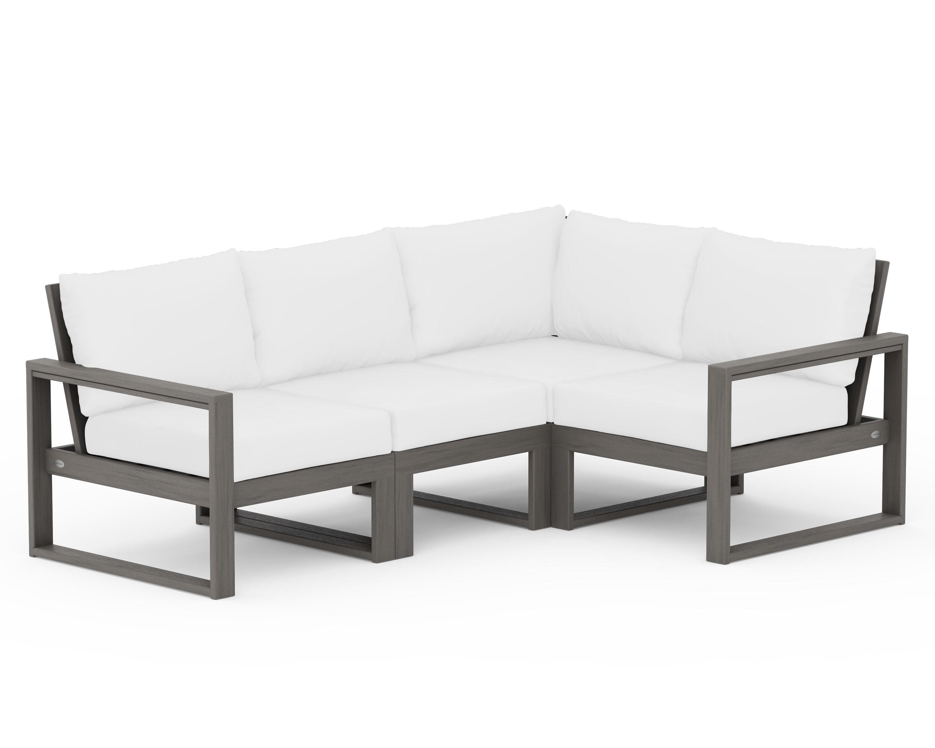 EDGE 4-Piece Modular Deep Seating Set in Driftwood / Natural