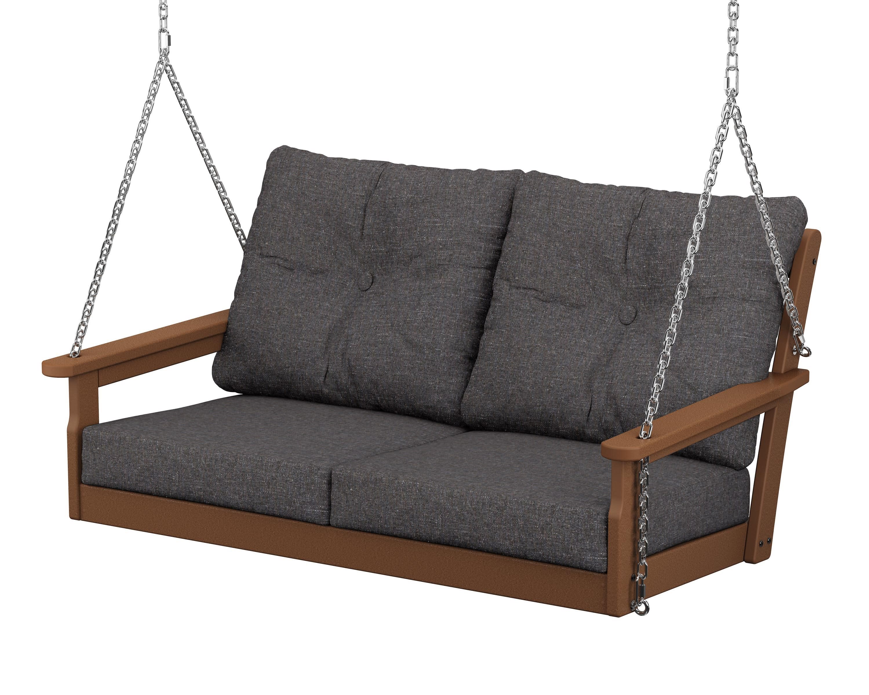Vineyard Deep Seating Swing in Teak / Ash Charcoal
