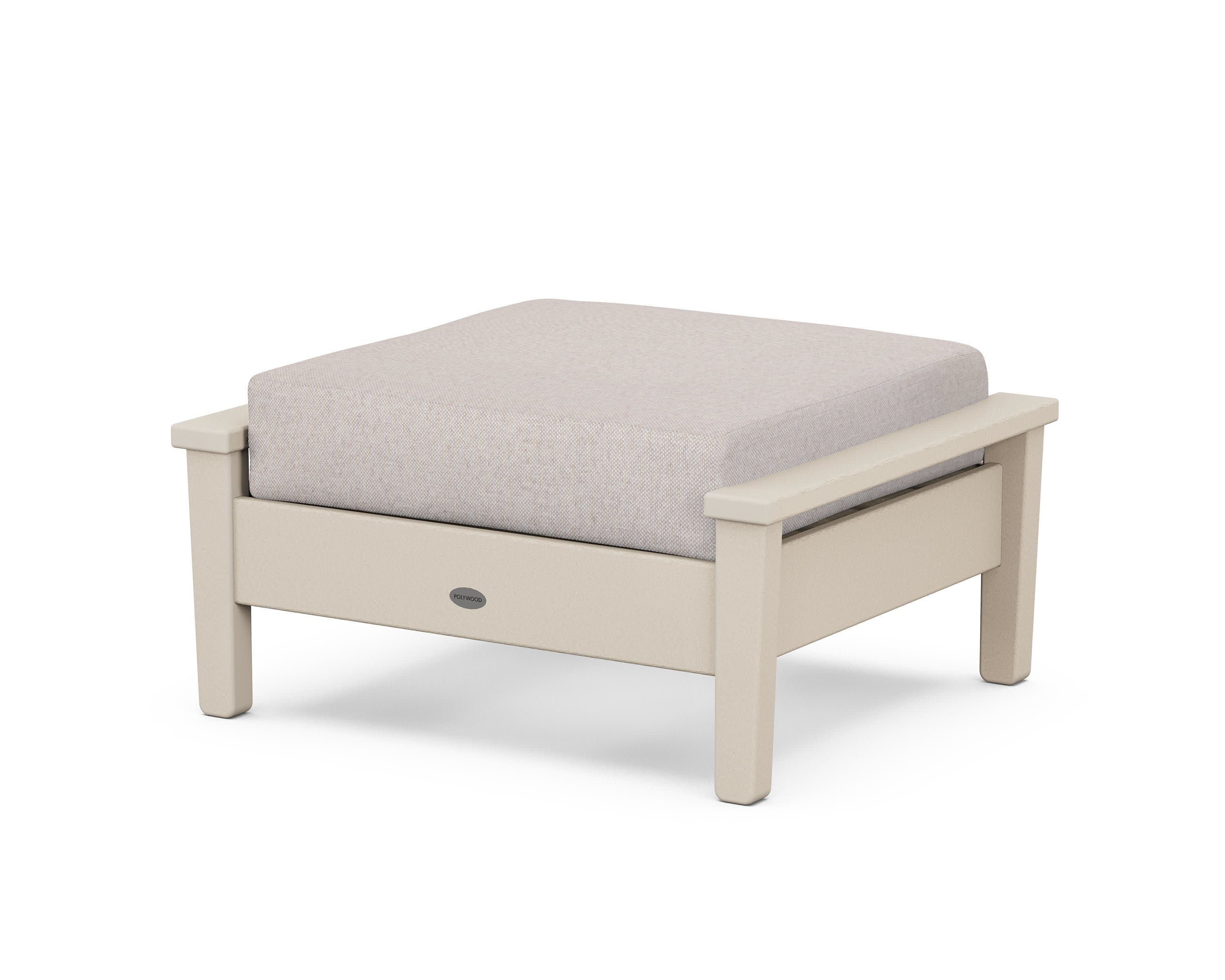 Prescott Deep Seating Ottoman in Sand / Dune Burlap