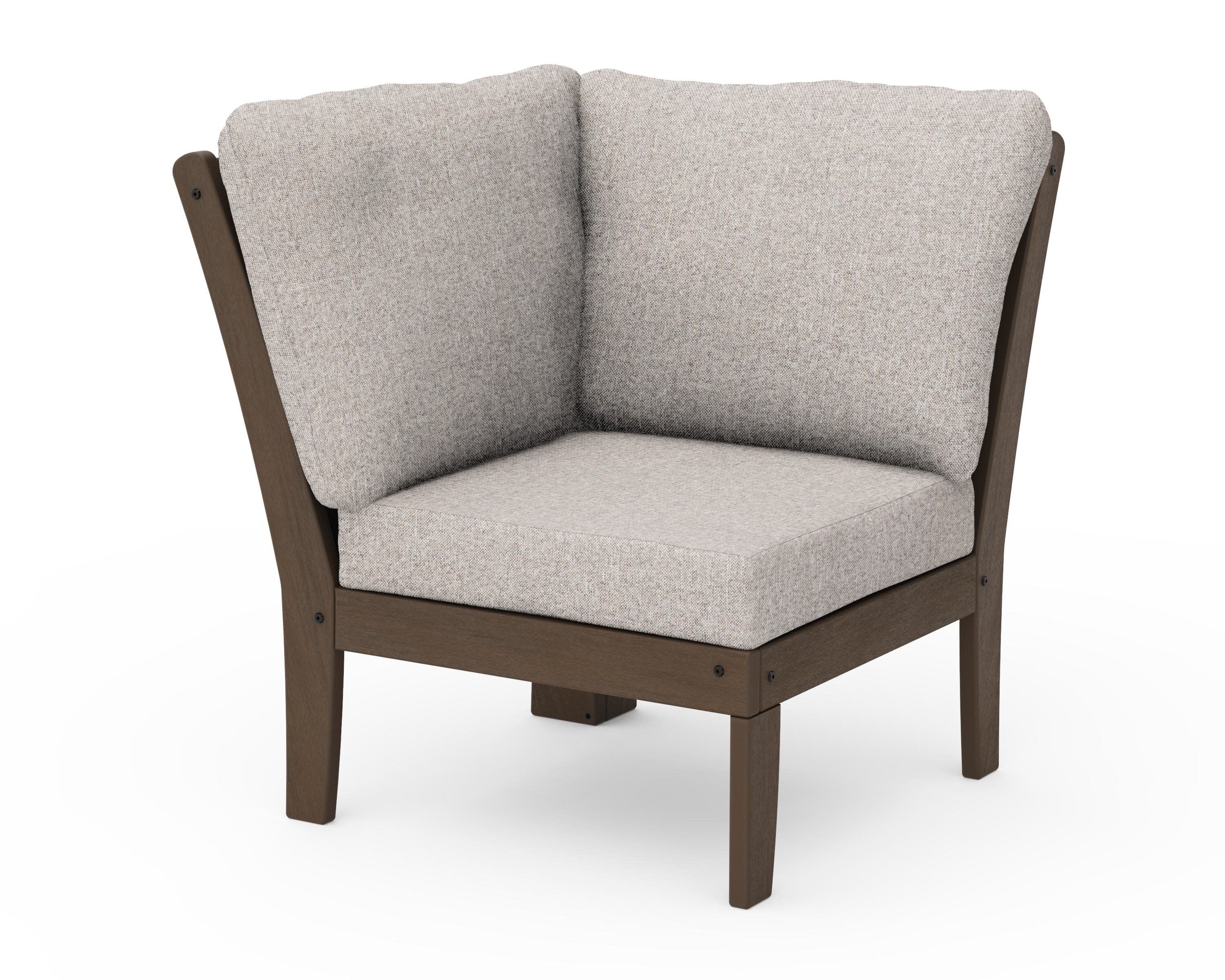 Braxton Modular Corner Chair in Kona / Weathered Tweed