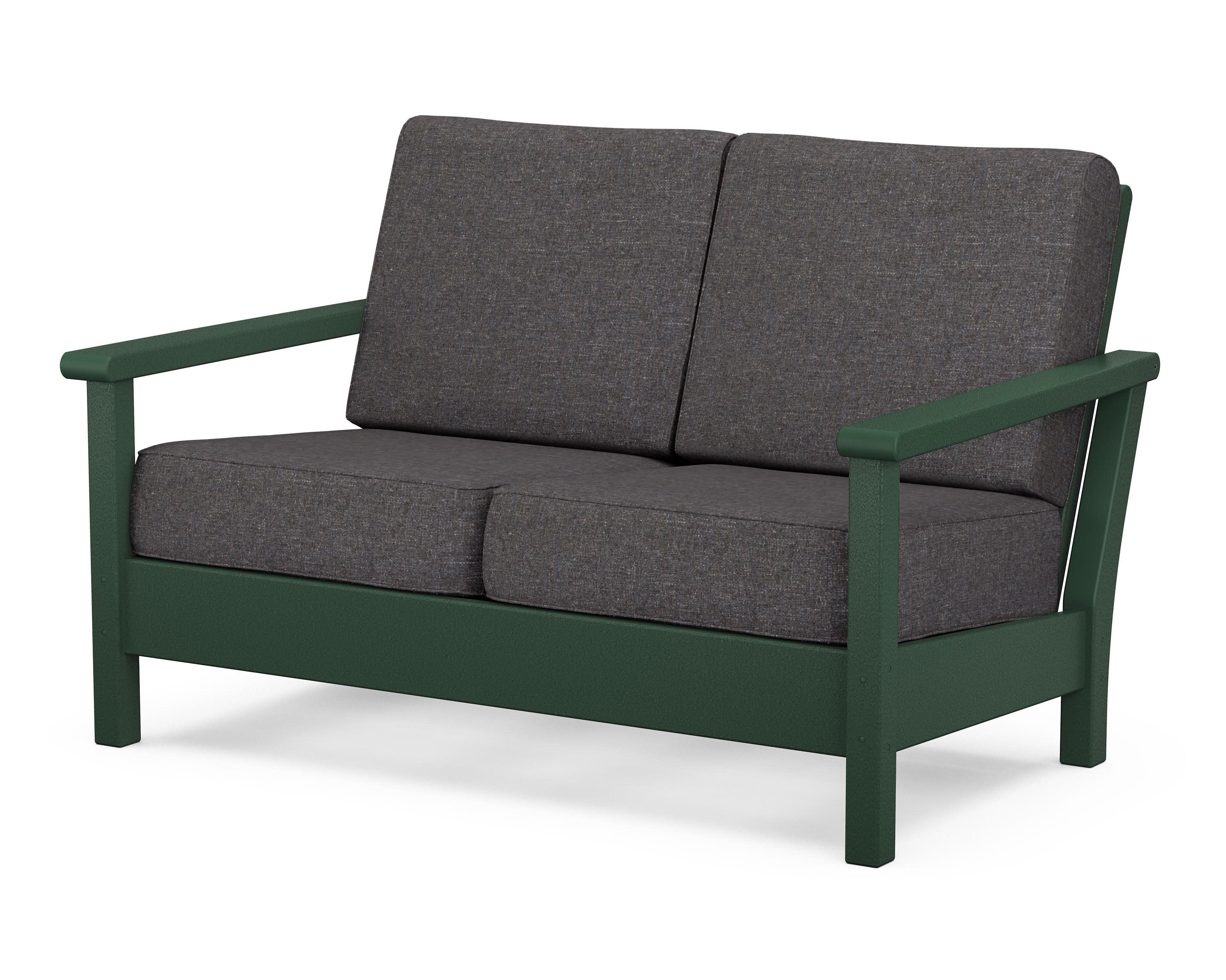 Harbour Deep Seating Loveseat in Green / Ash Charcoal