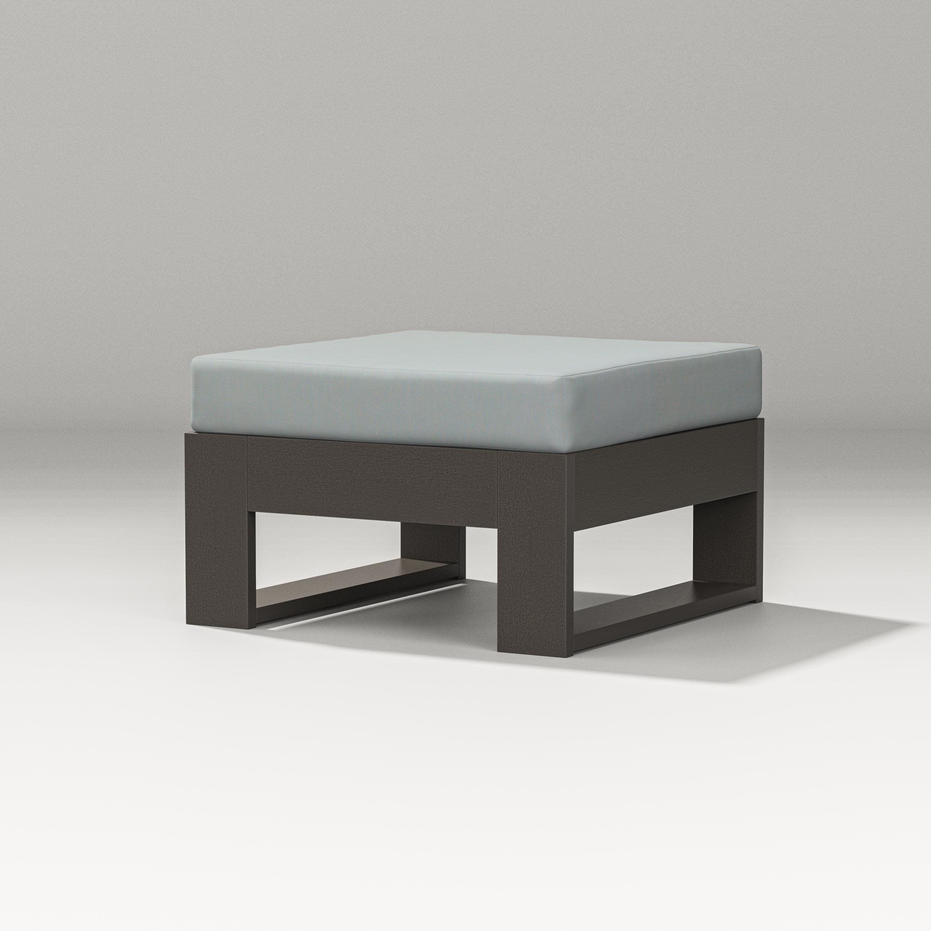 Latitude Lounge Ottoman in Vintage Coffee / Spa