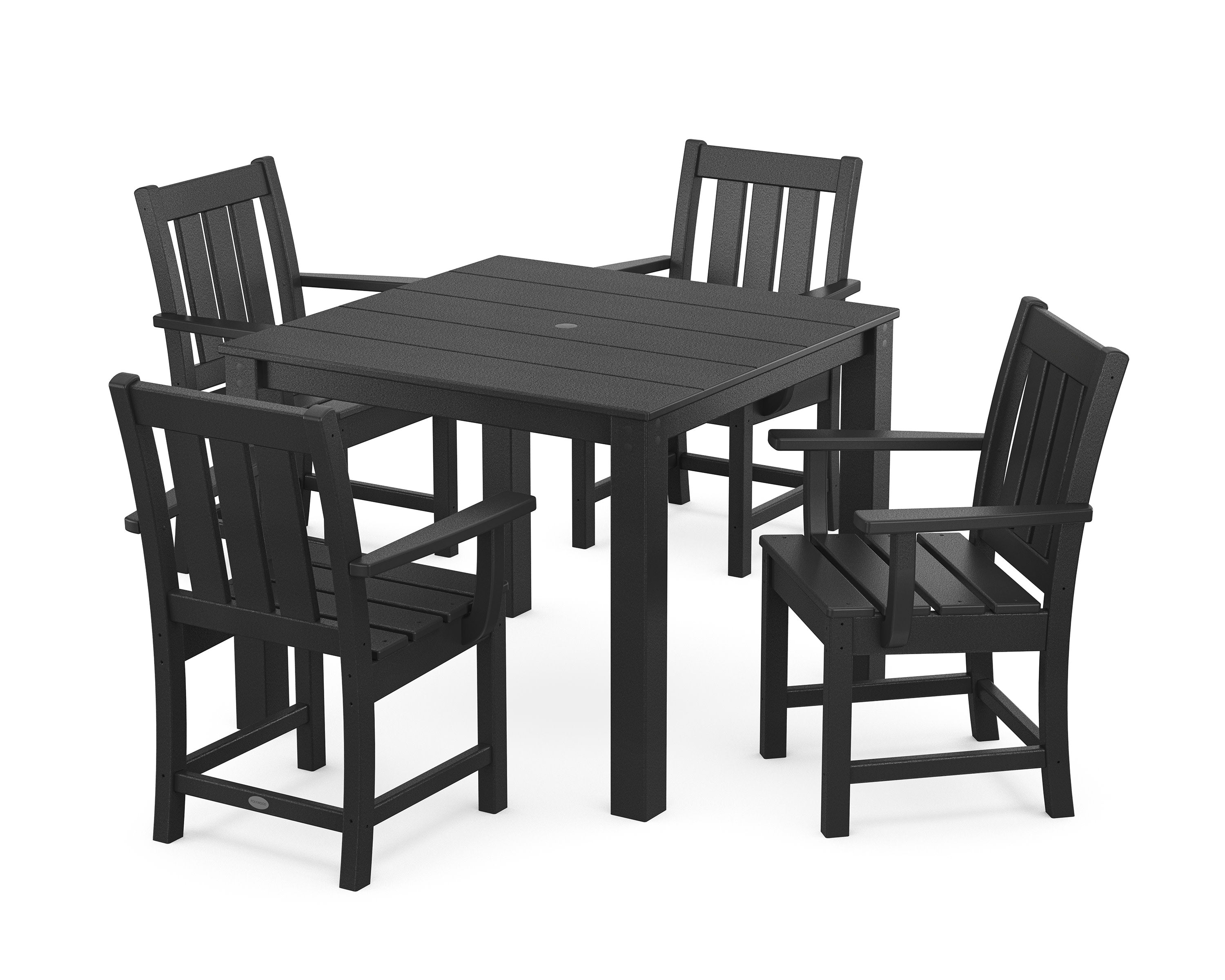 Oxford 5-Piece Parsons Dining Set in Black