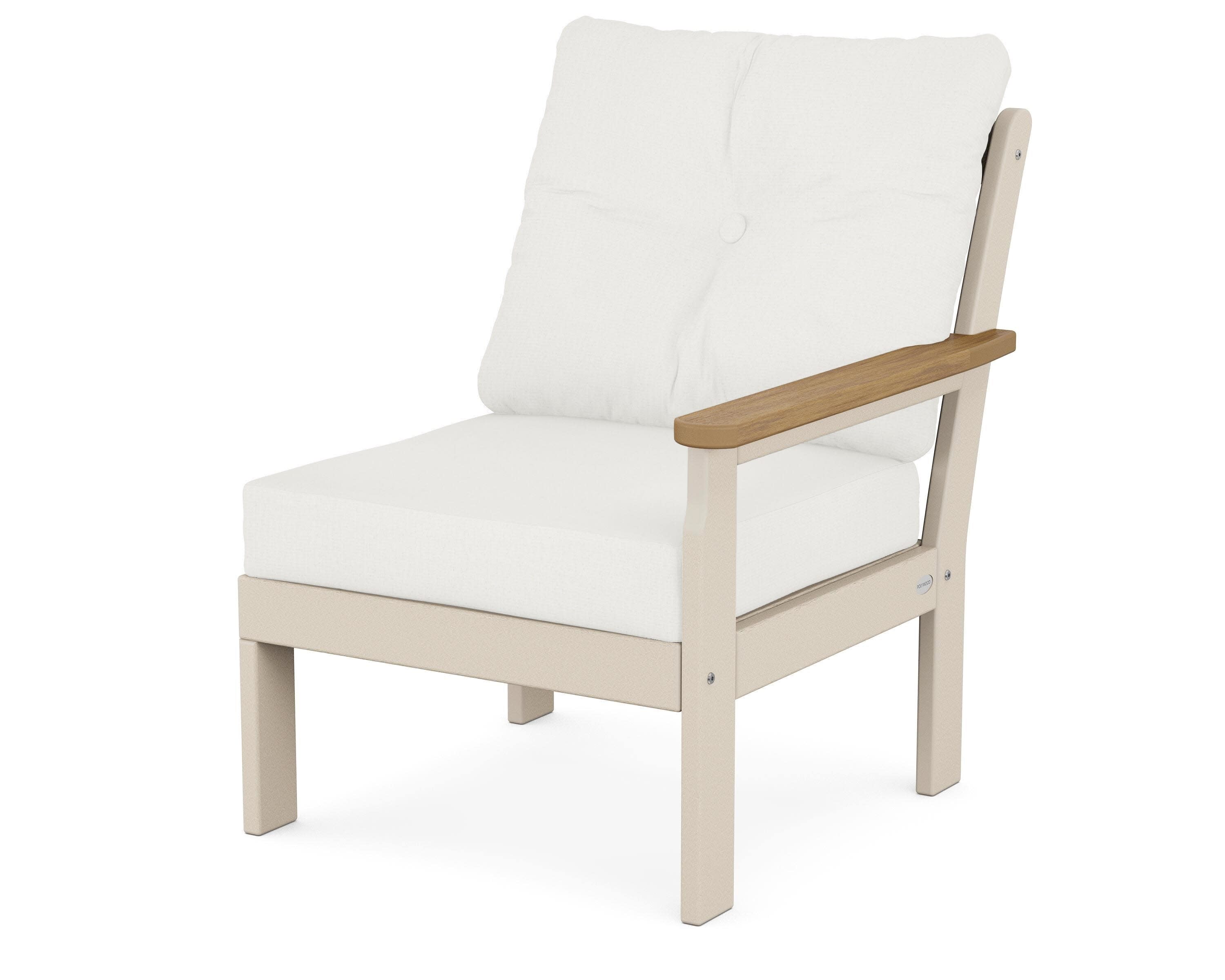 Vineyard Modular Right Arm Chair in Sand / Natural / Natural Linen