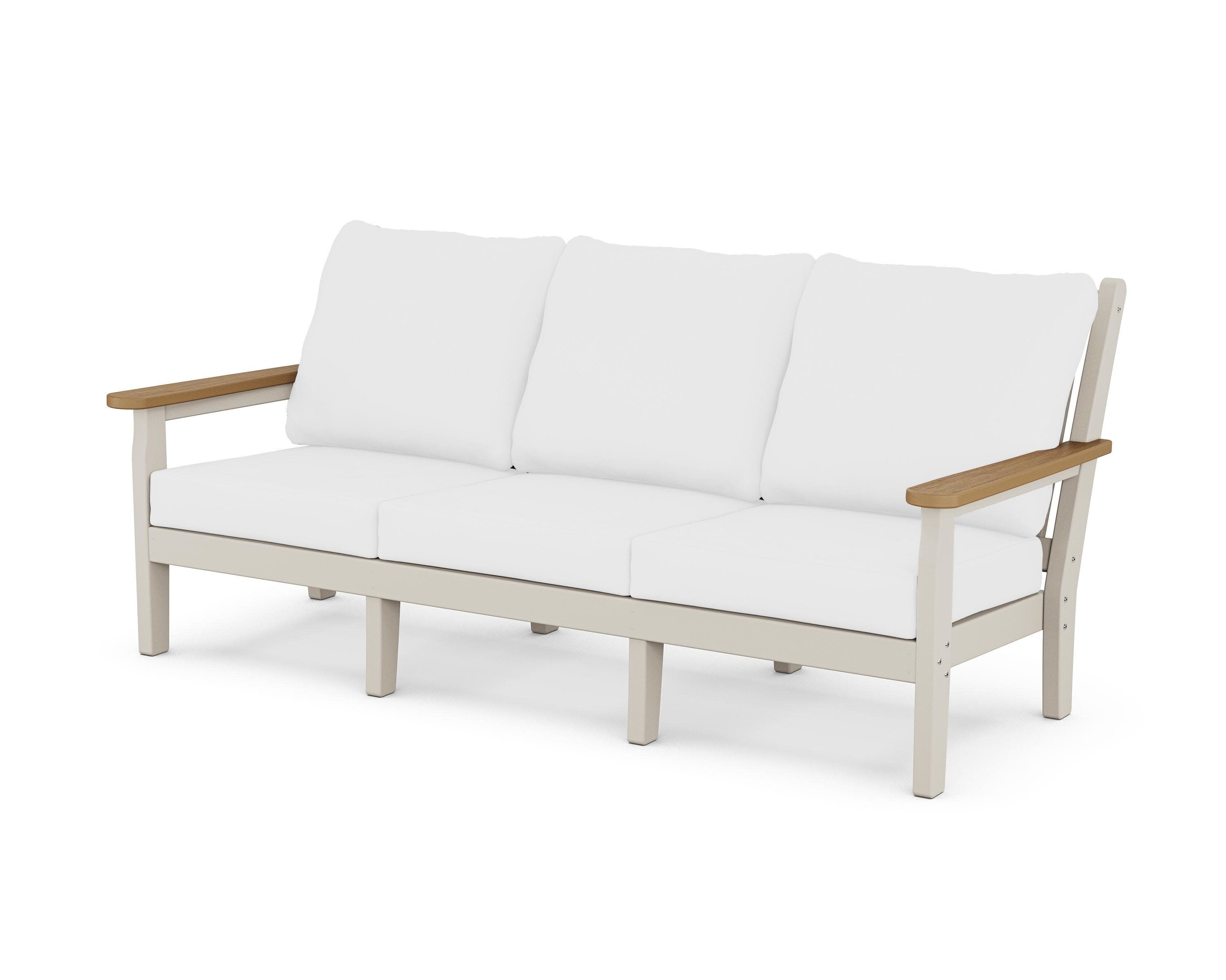 Chippendale Deep Seating Sofa in Sand / Natural / Natural