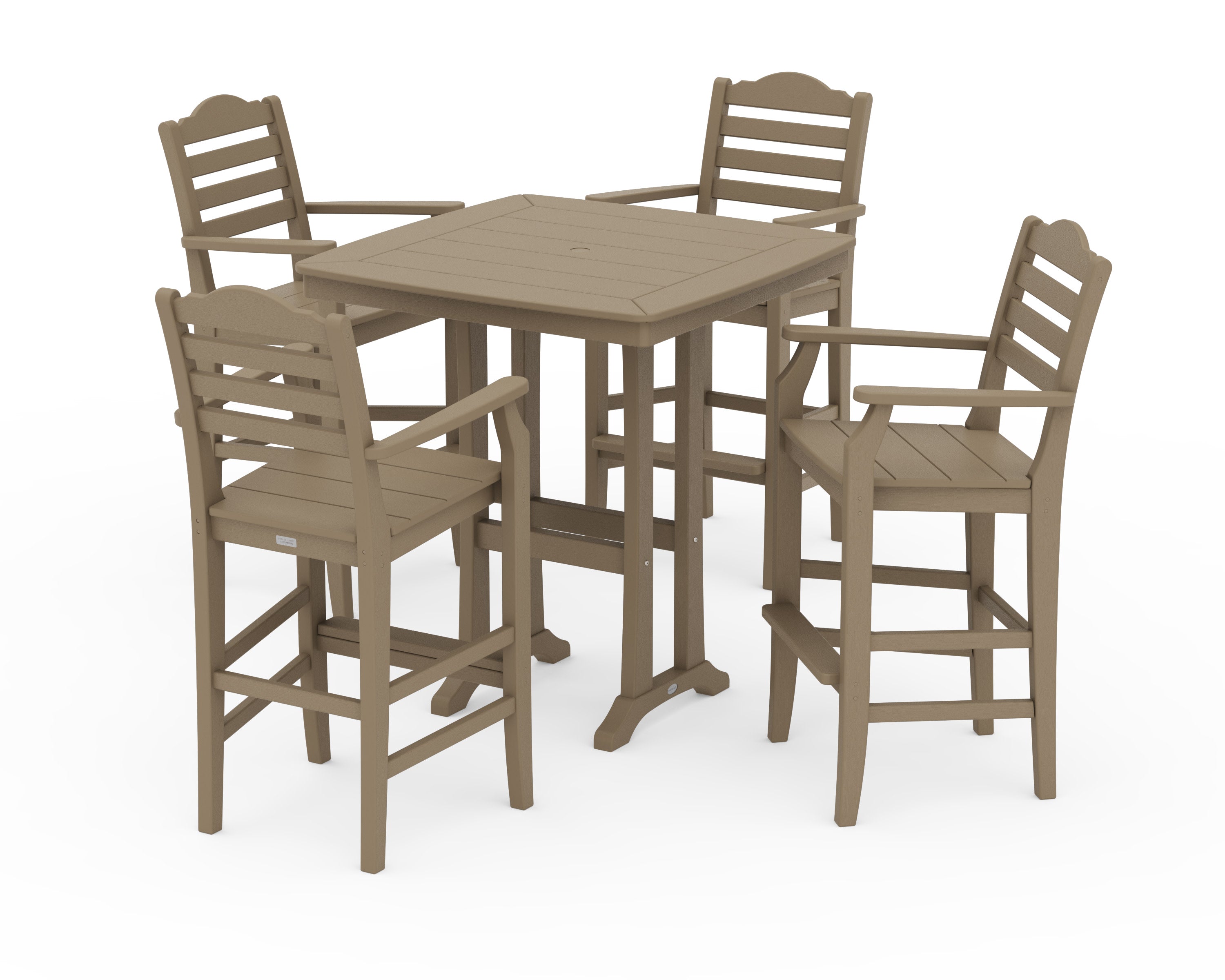 Savannah 5-Piece Bar Set with Trestle Legs in Vintage Sahara