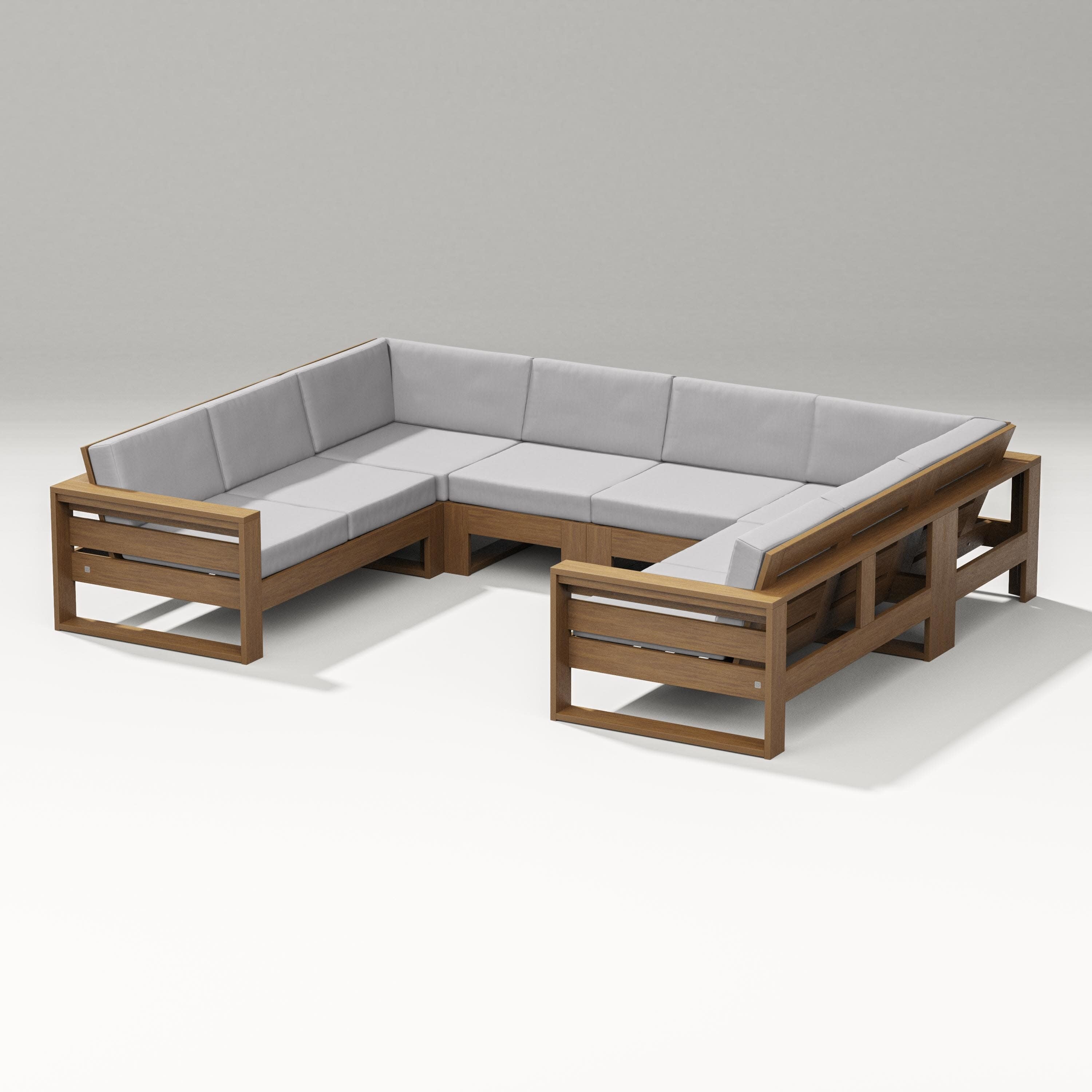 Latitude U-Shaped Sectional in Natural / Granite