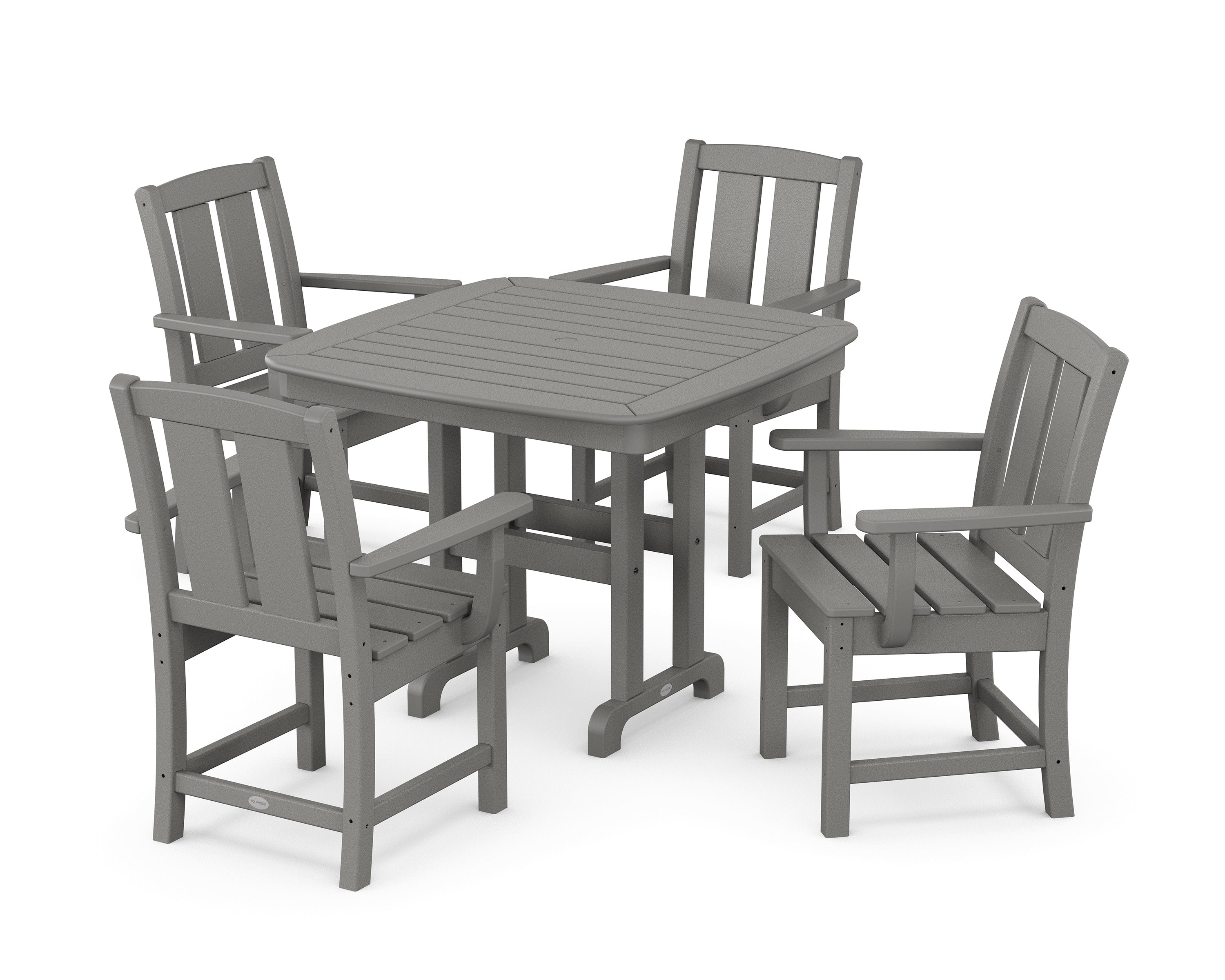 Mission 5-Piece Dining Set in Slate Grey