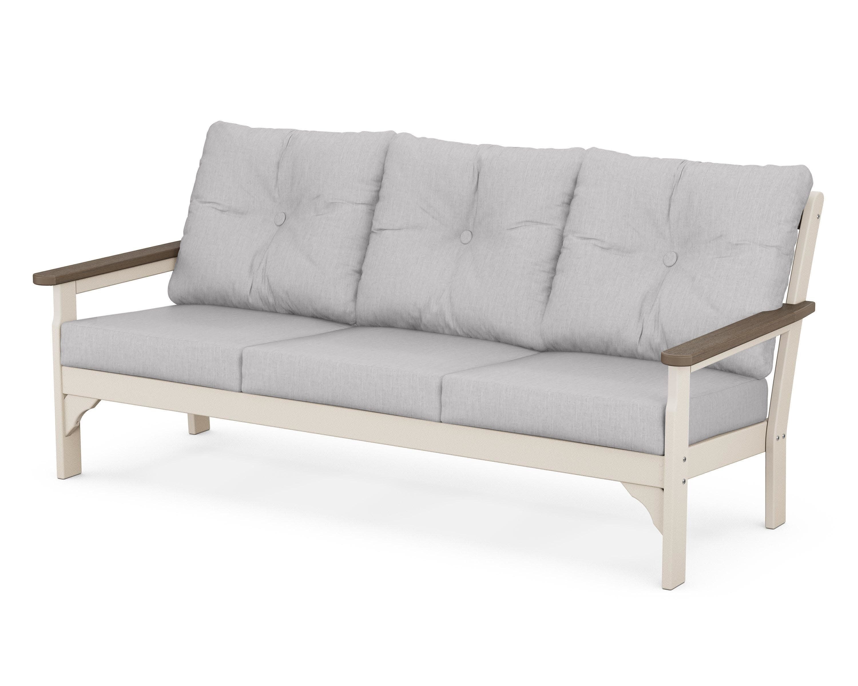 Vineyard Deep Seating Sofa in Sand / Kona / Granite