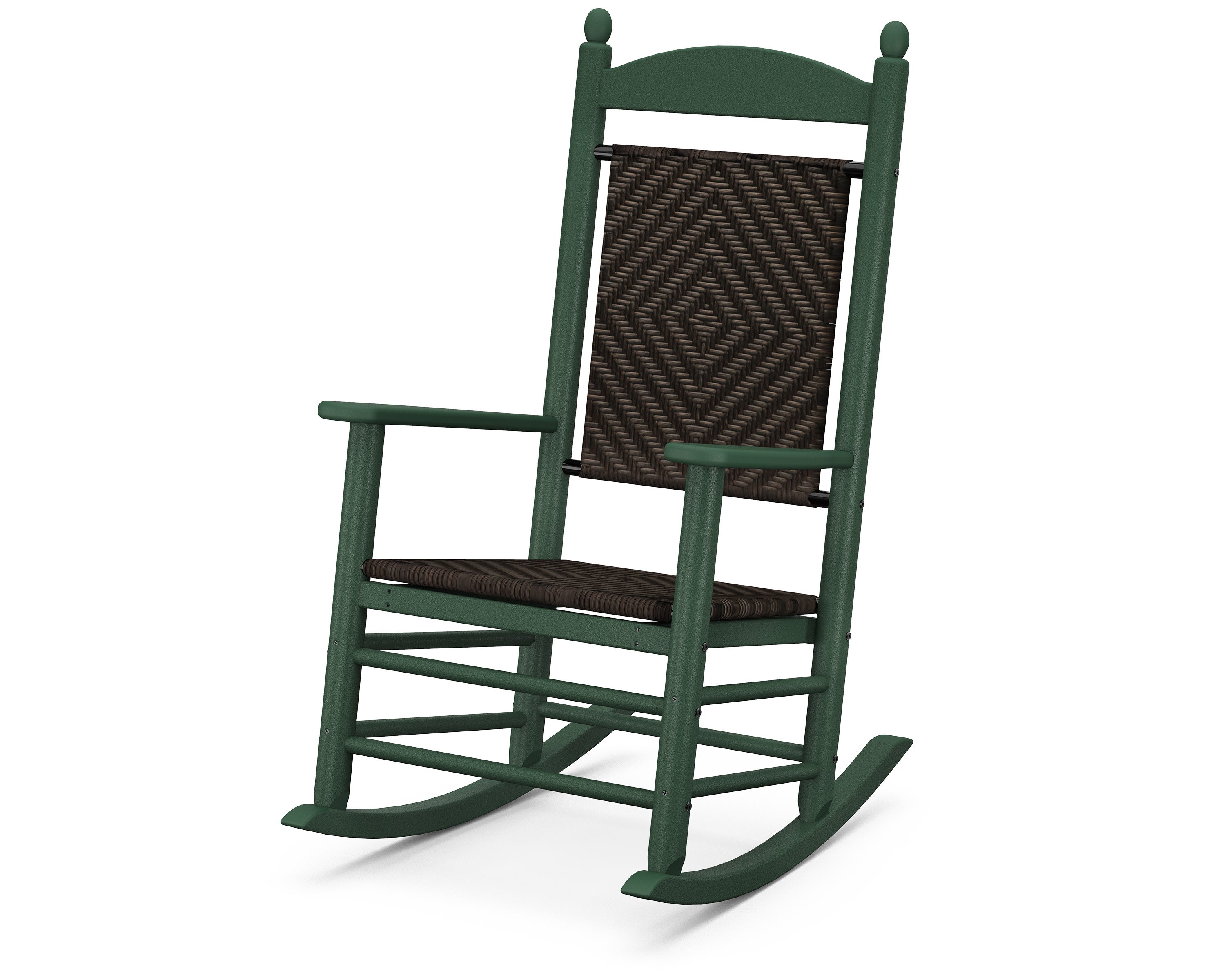 Jefferson Woven Rocking Chair in Green / Cahaba