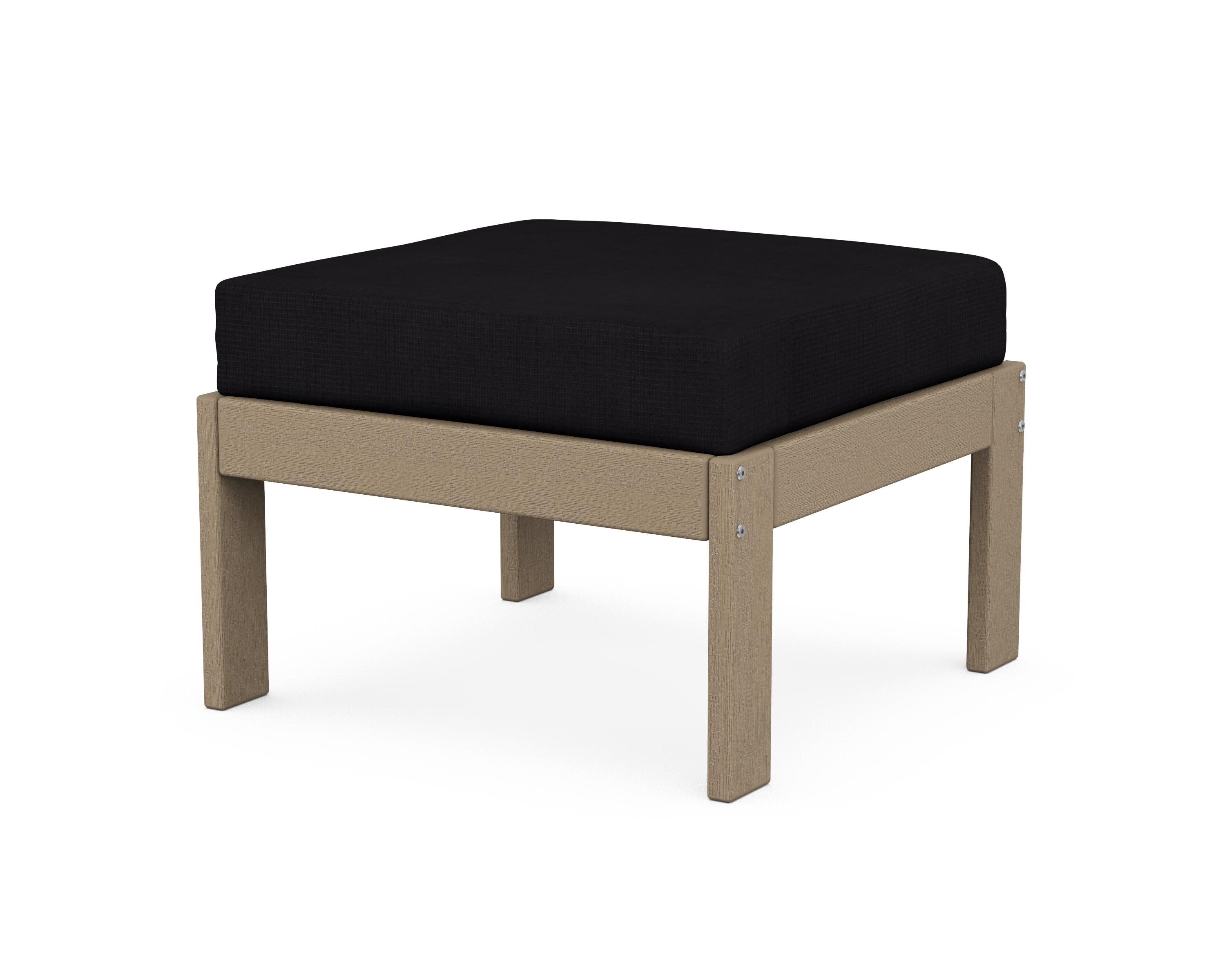 Vineyard Modular Ottoman in Vintage Sahara / Midnight Linen