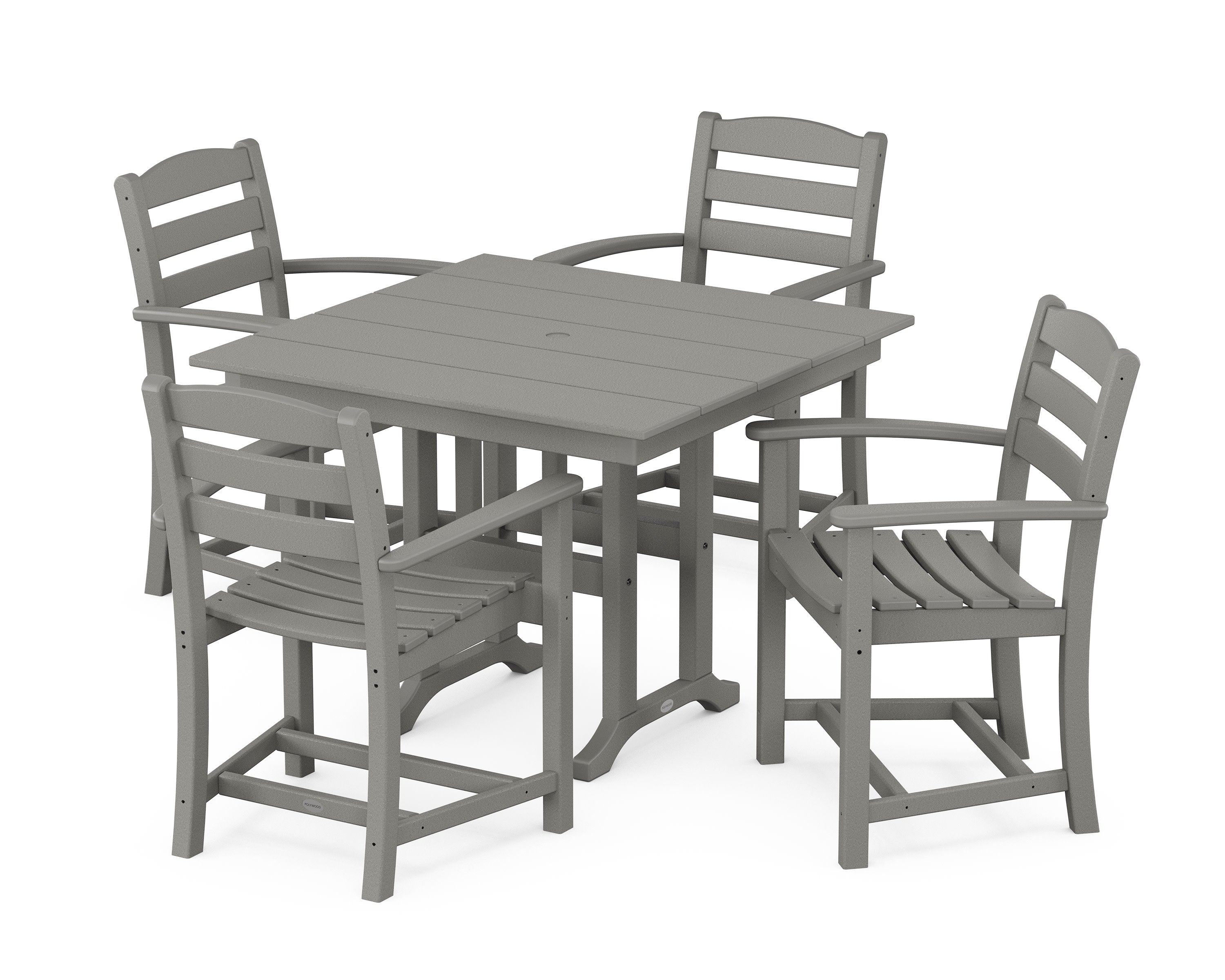 La Casa Caf 5-Piece Farmhouse Dining Set in Slate Grey