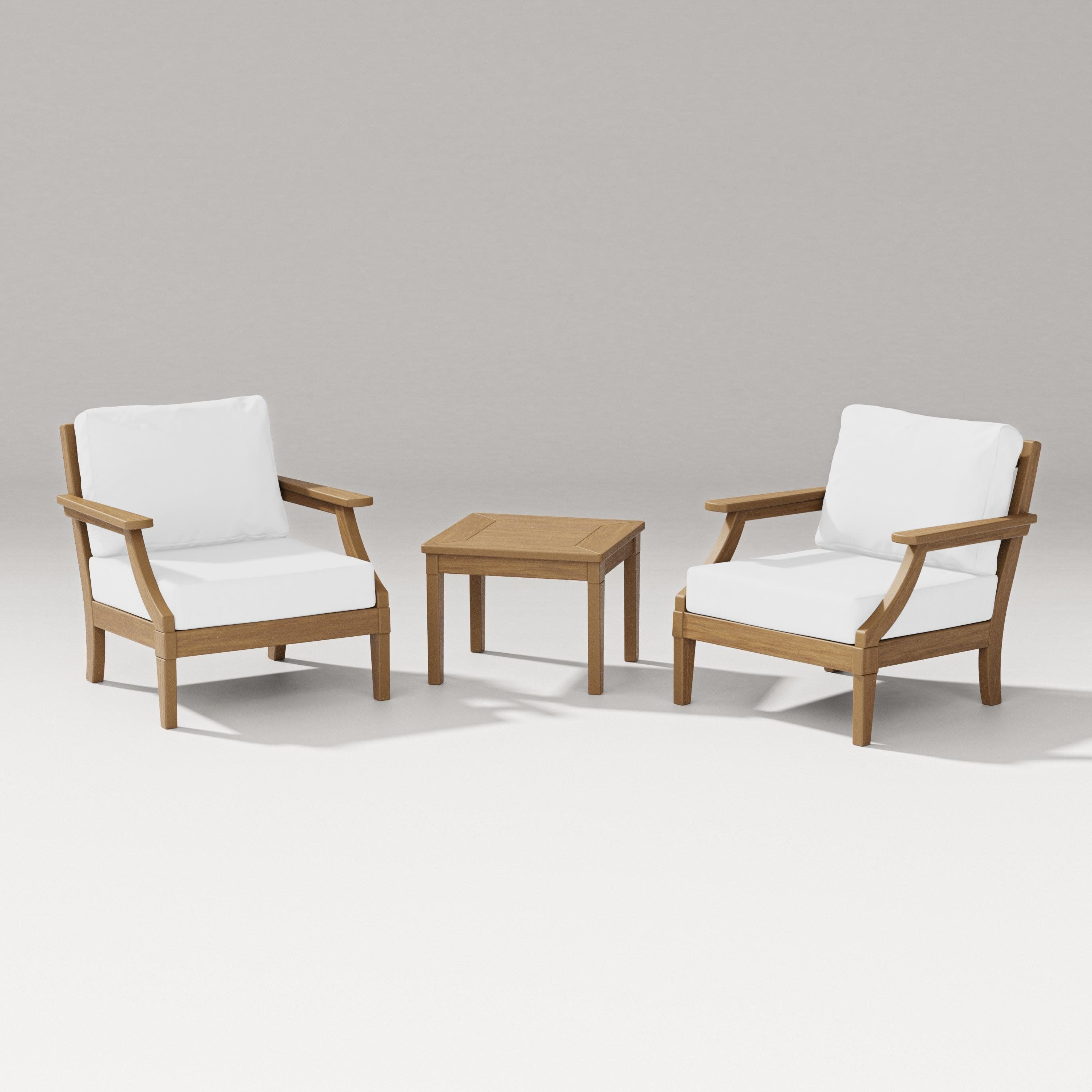 Estate 3-Piece Lounge Chair Set in Natural / Natural