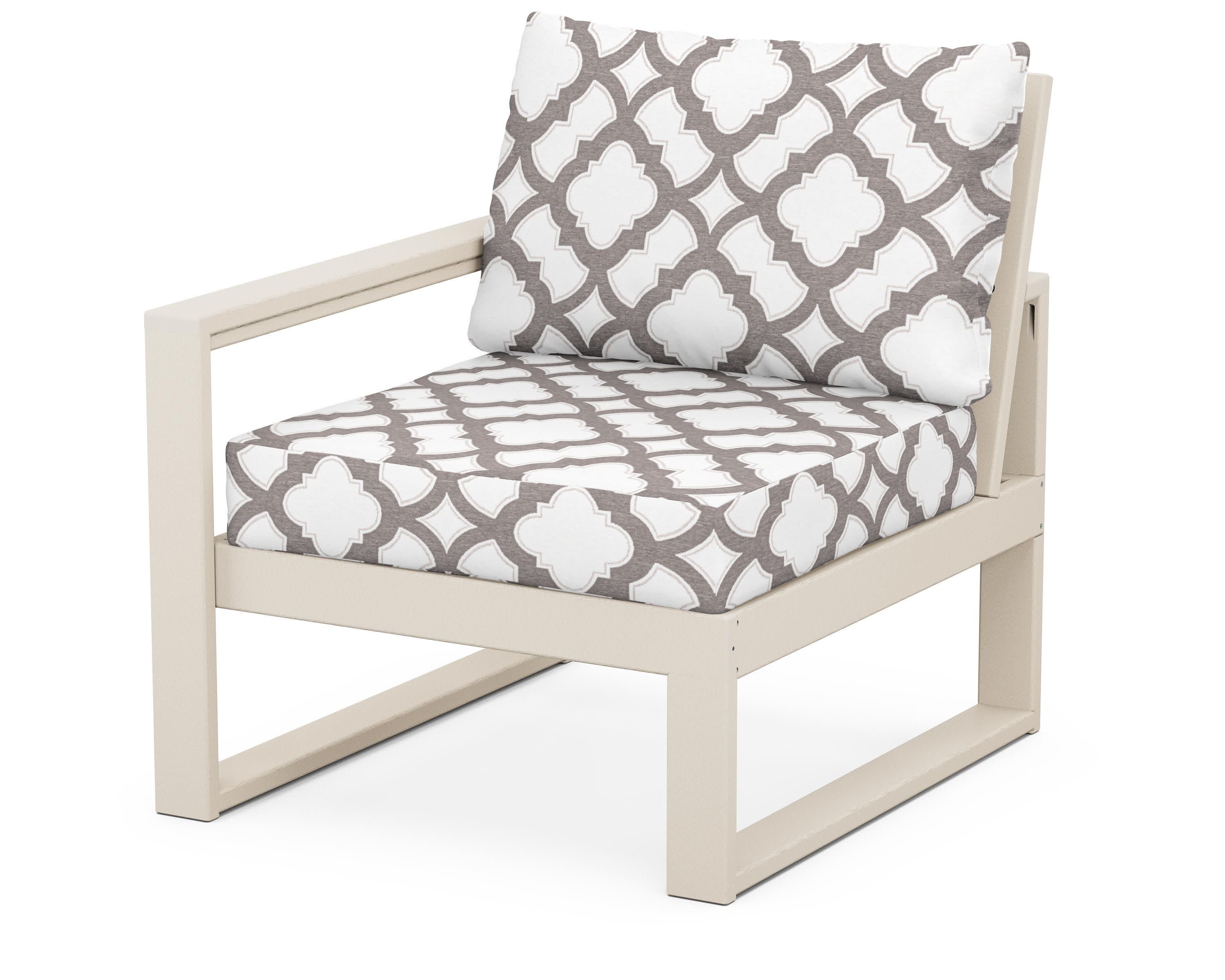 EDGE Modular Left Arm Chair in Sand / Trellis Grey Mist