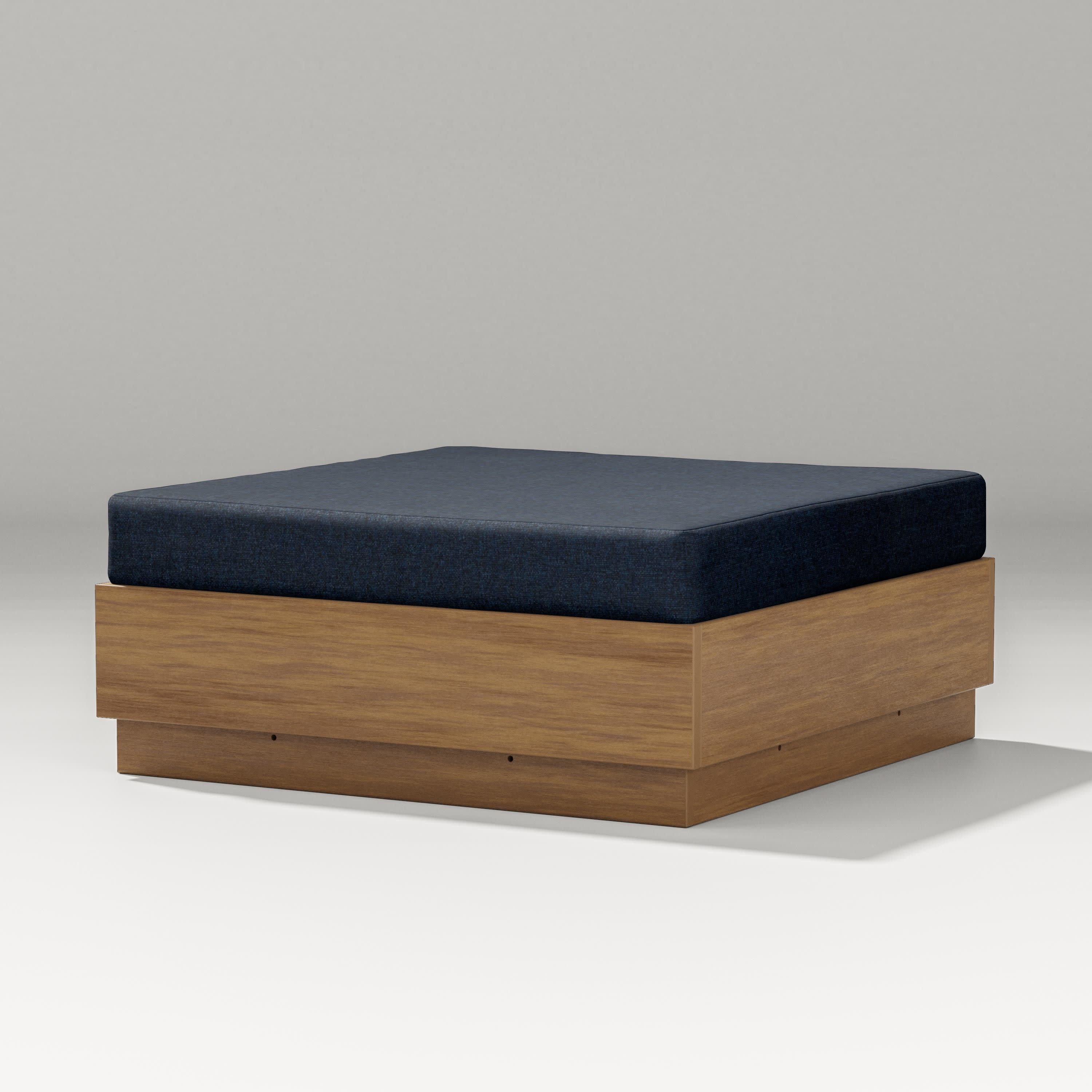 Elevate Lounge Ottoman in Natural / Marine Indigo