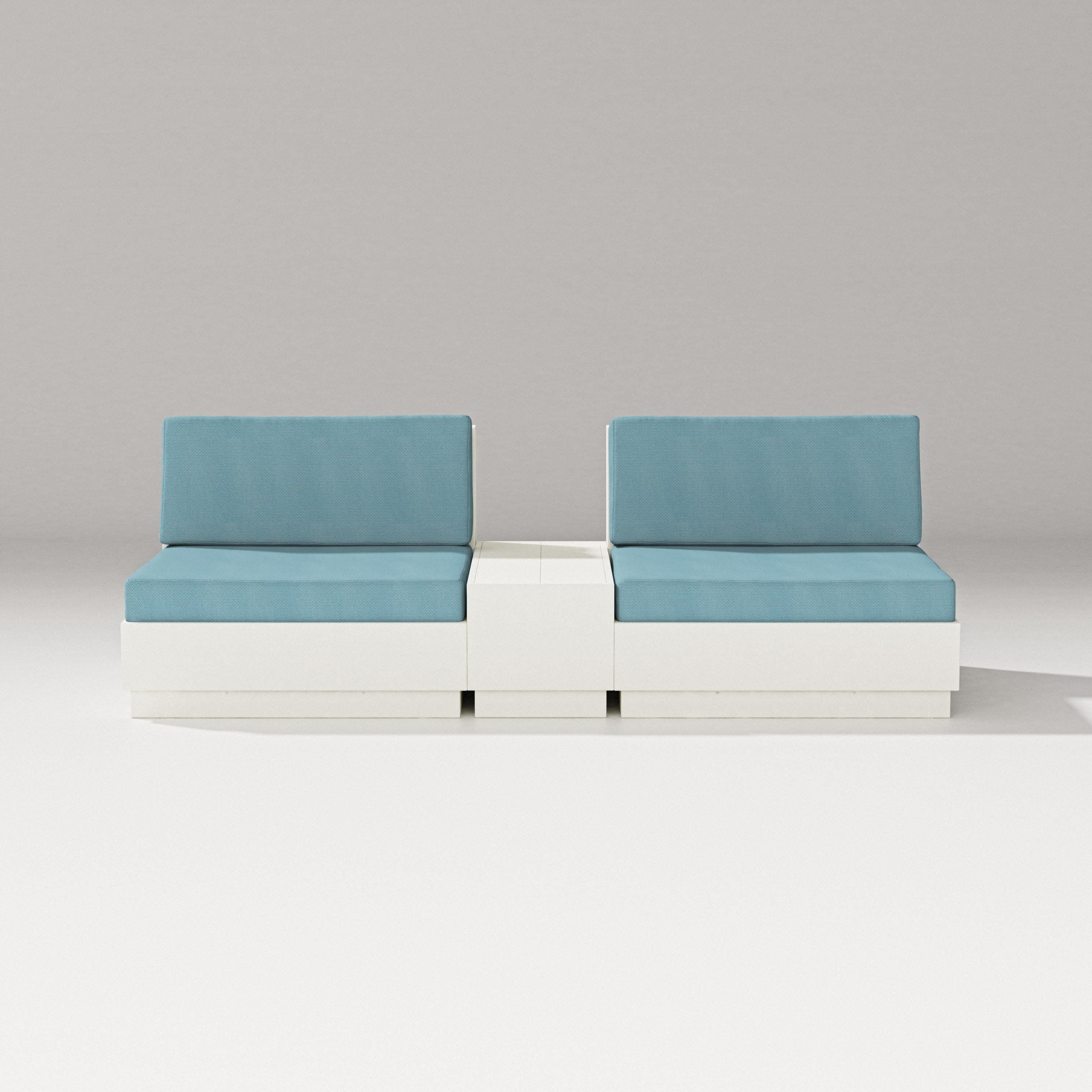 Elevate Lounge Chair Set in Vintage White / Lattice Sky Blue