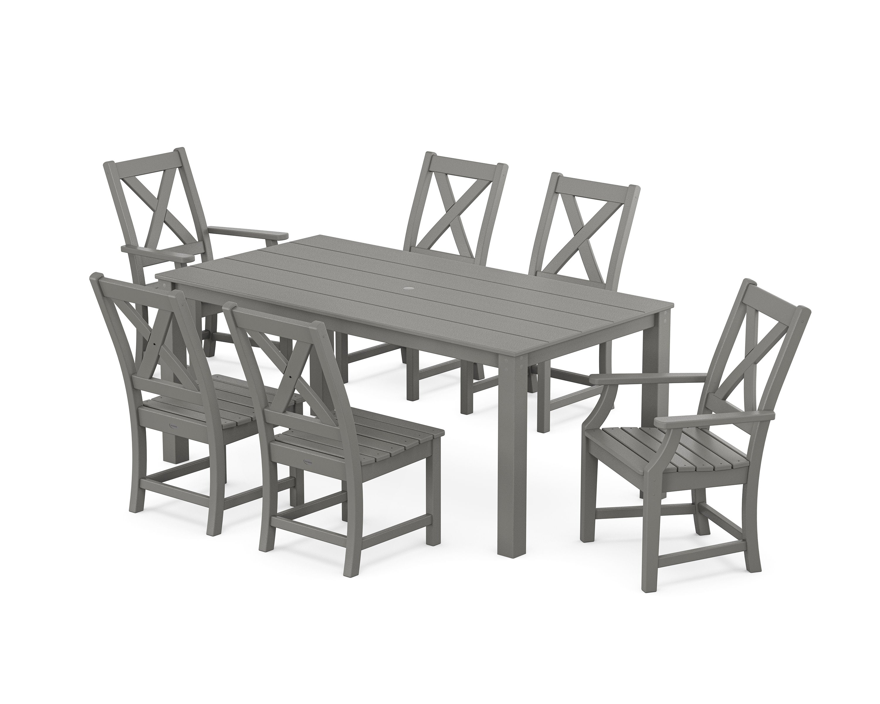 Braxton 7-Piece Parsons Dining Set in Slate Grey