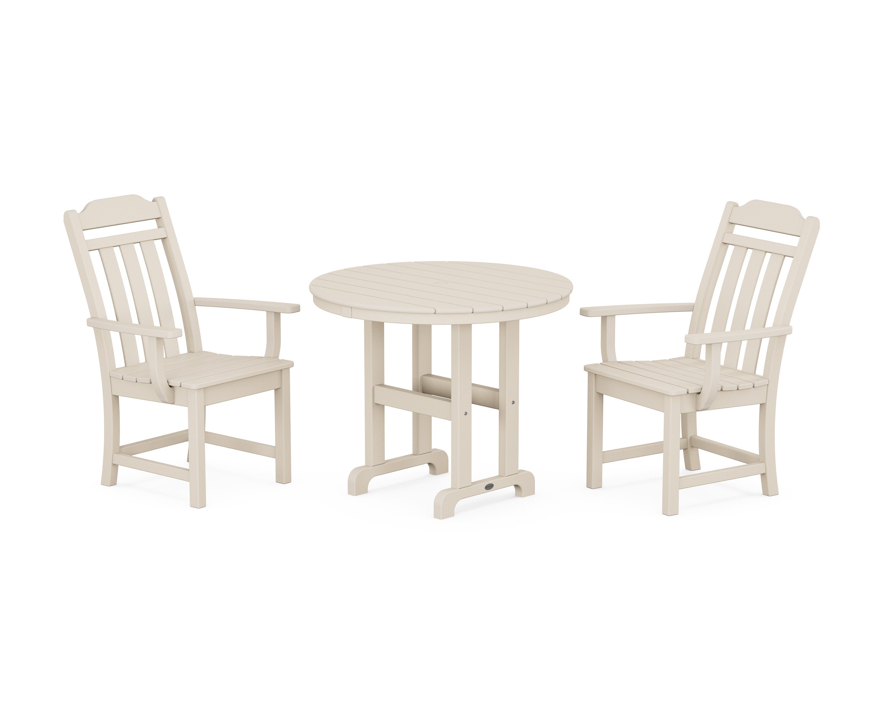 Cottage 3-Piece Farmhouse Dining Set in Sand