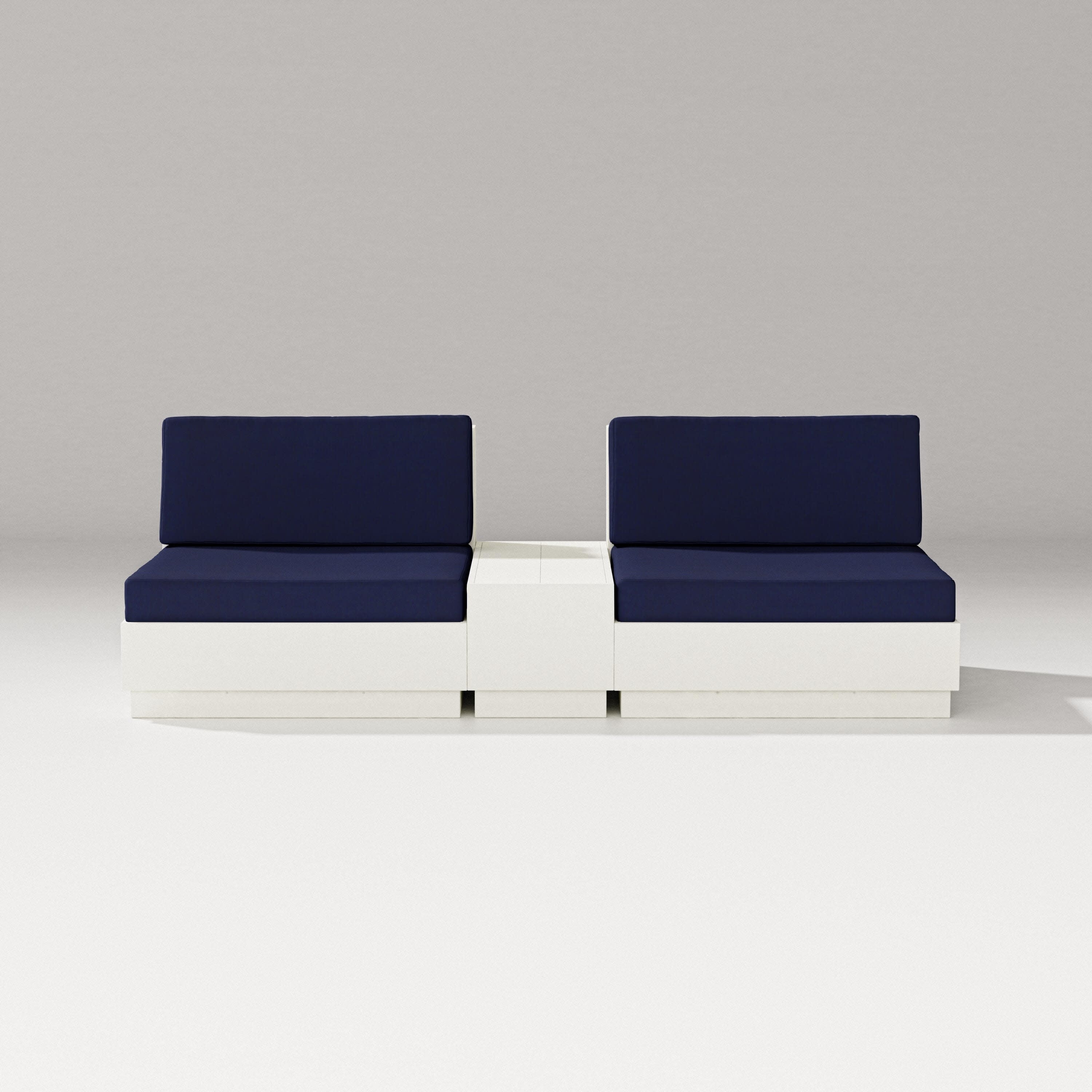 Elevate Lounge Chair Set in Vintage White / Navy