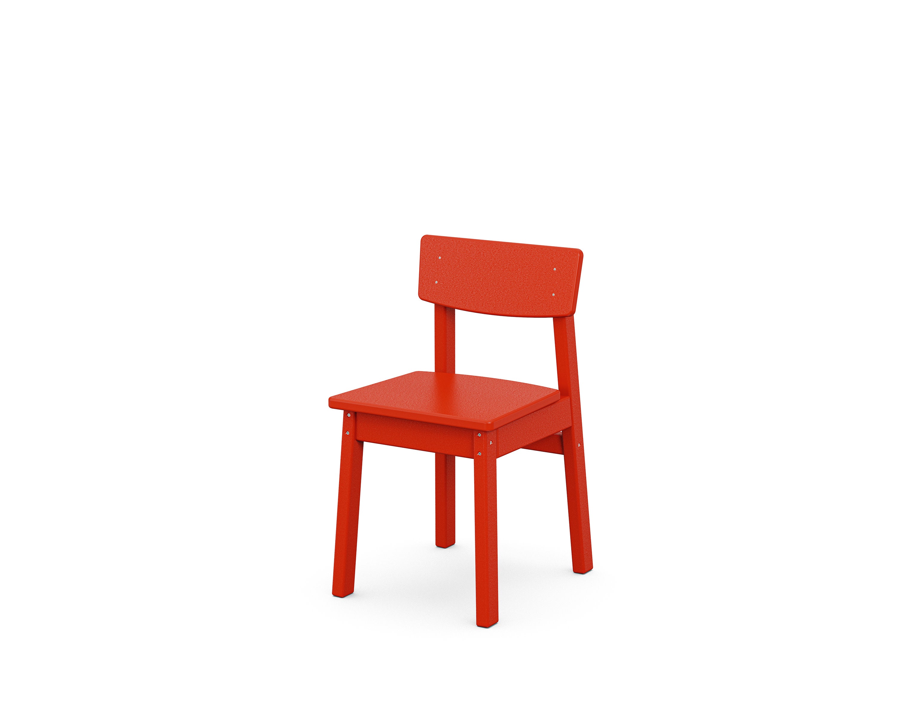 Kids Modern Studio Dining Chair in Sunset Red