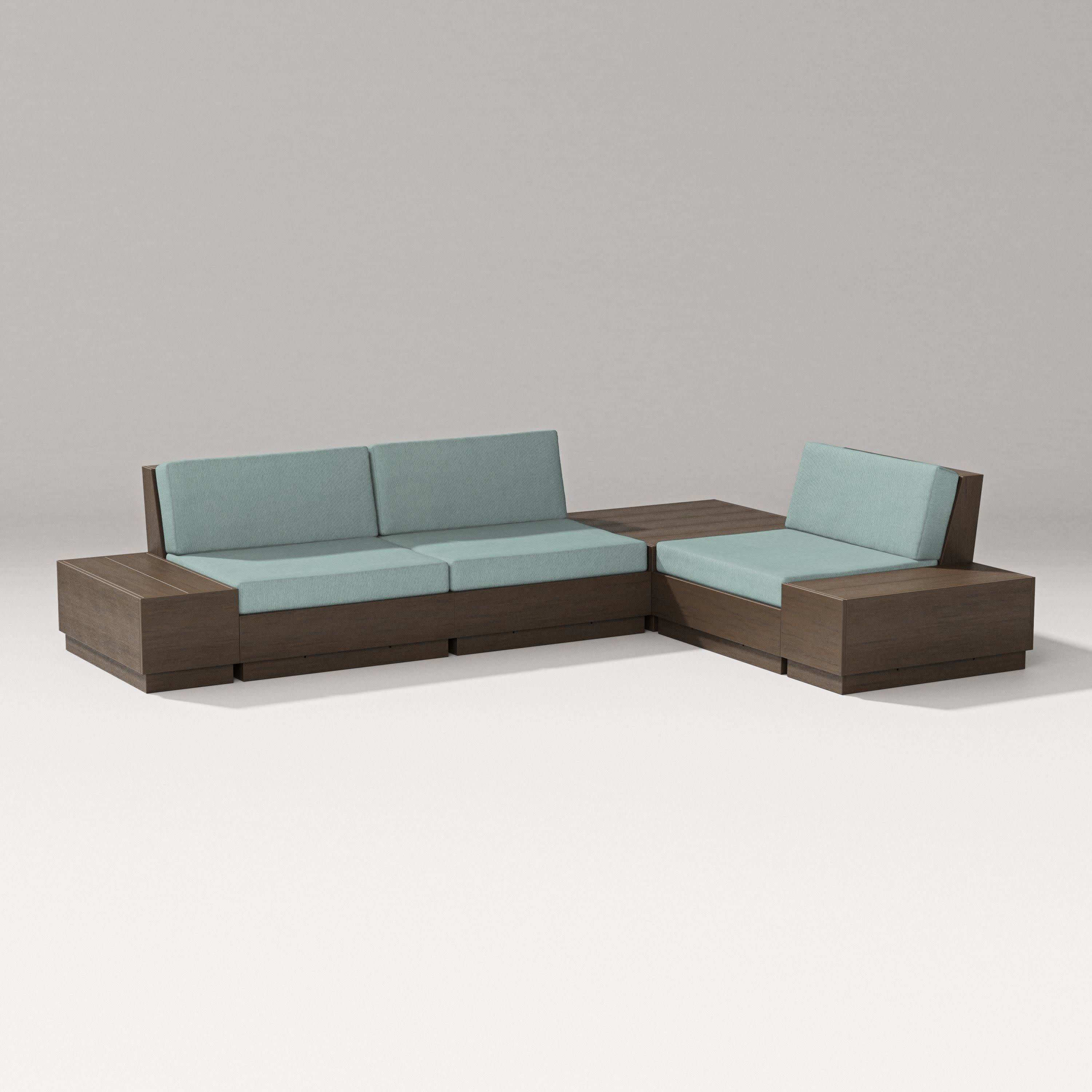 Elevate 6-Piece Corner Sectional in Kona / Glacier Spa