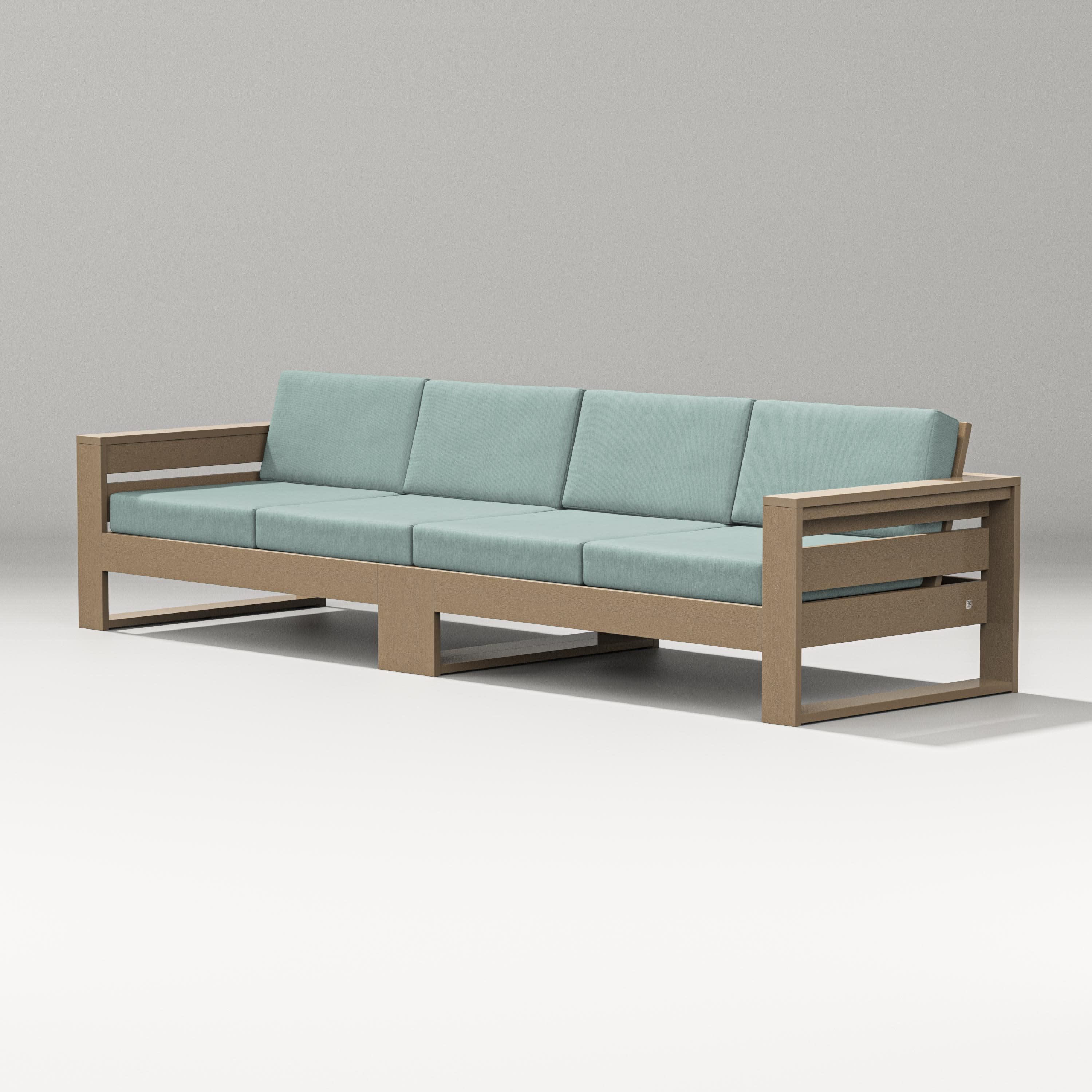 Latitude Straight Sectional in Vintage Sahara / Glacier Spa