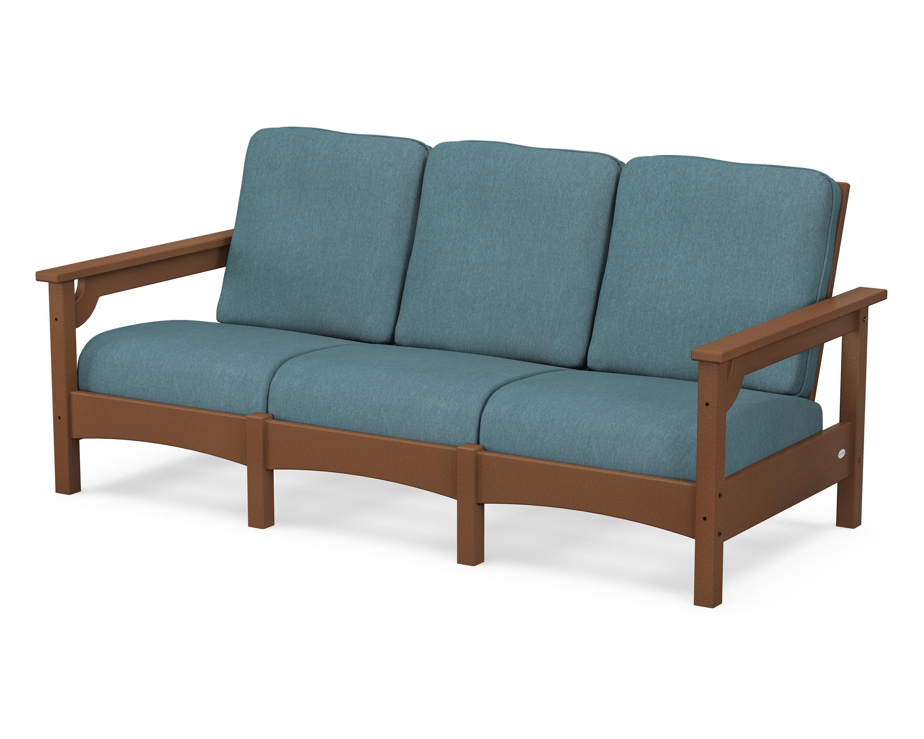 Club Sofa in Teak / Ocean Teal