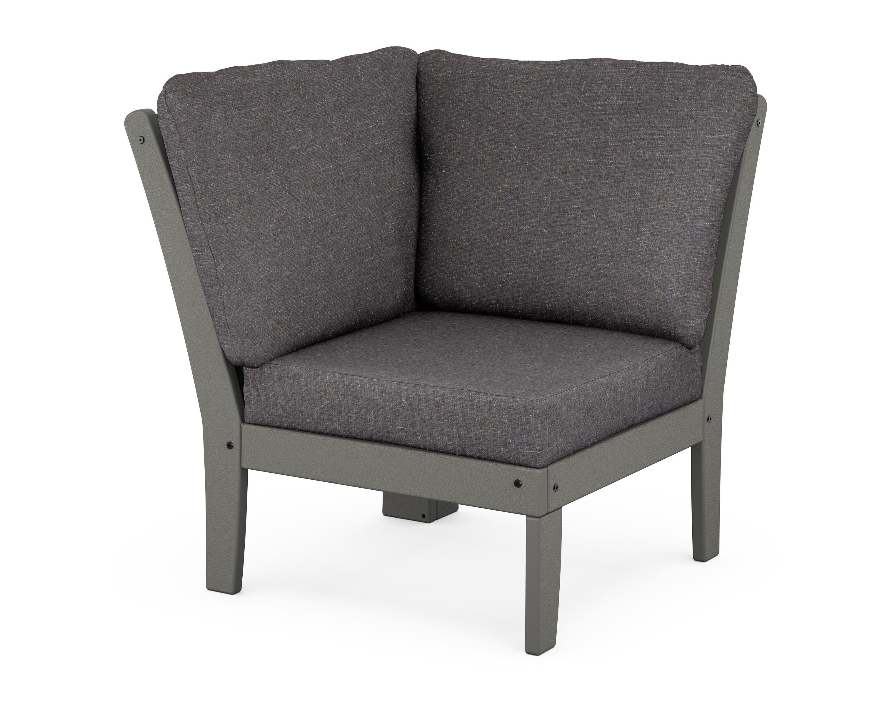 Braxton Modular Corner Chair in Slate Grey / Ash Charcoal