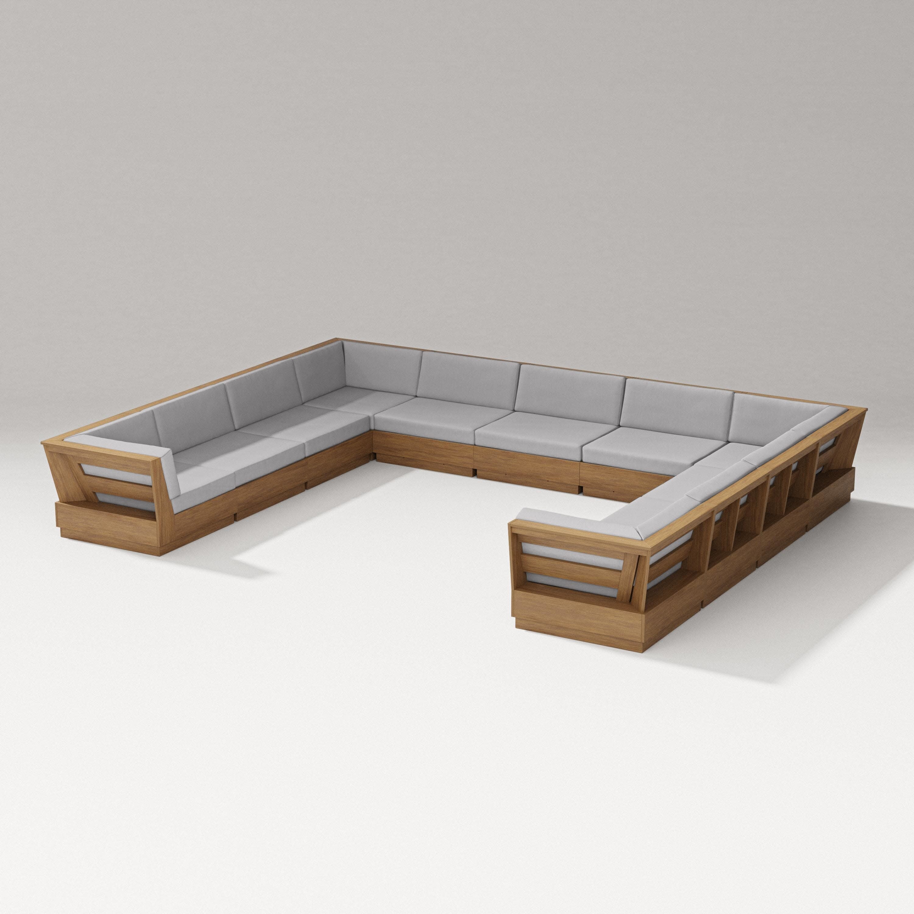Elevate Large U-Shaped Sectional in Natural / Granite