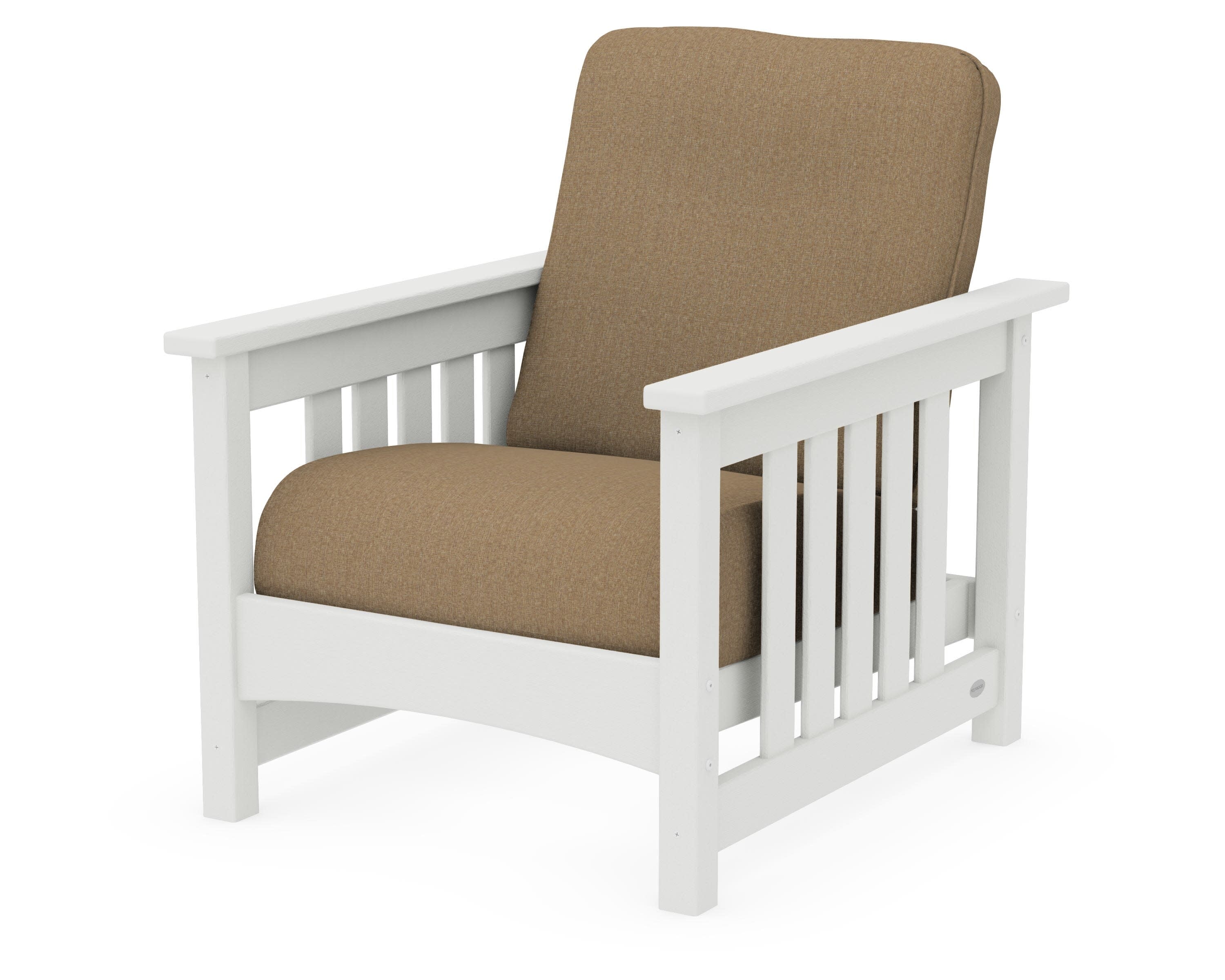 Club Mission Chair in Vintage White / Sesame