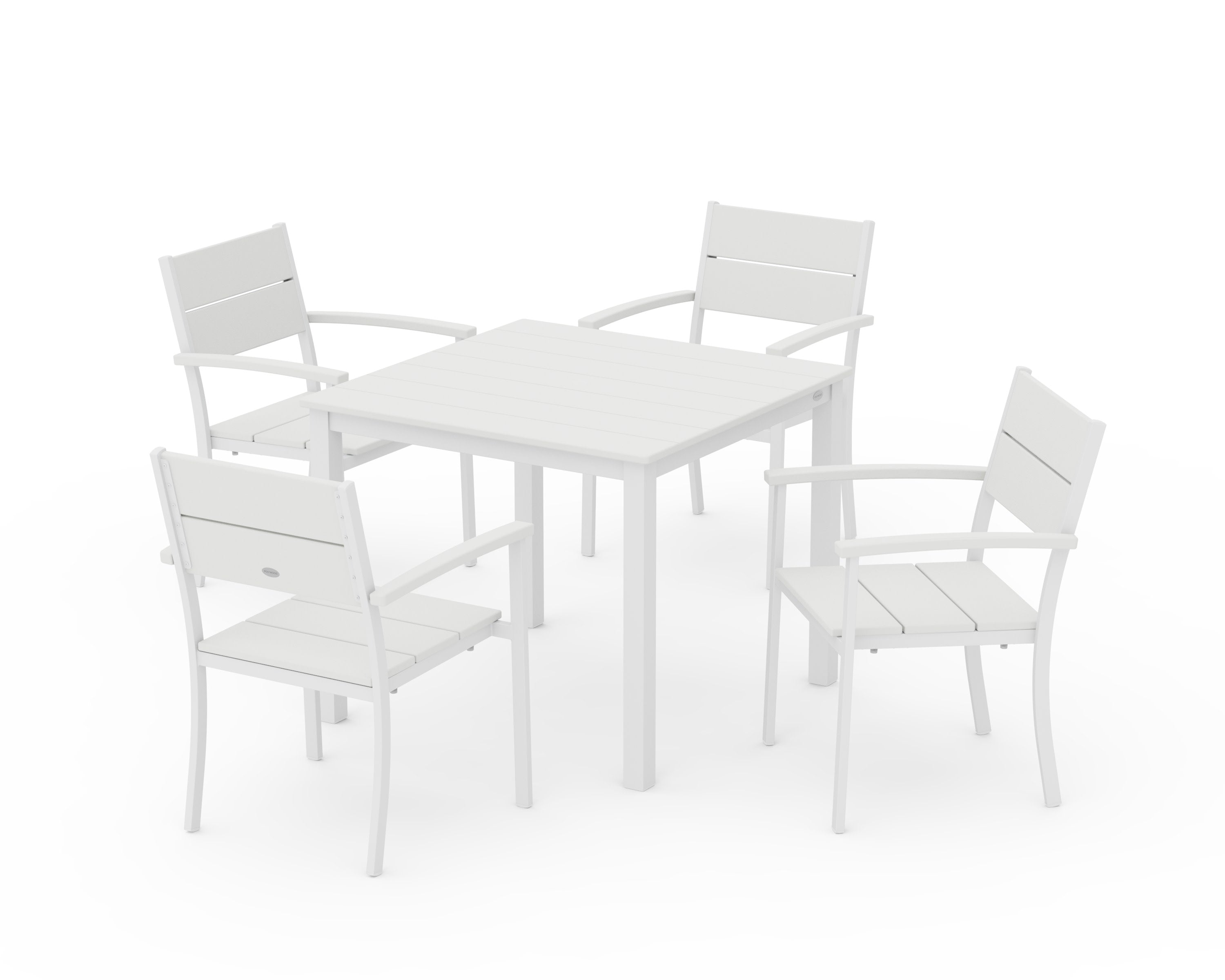 Main Street 5-Piece Dining Set in White / Vintage White
