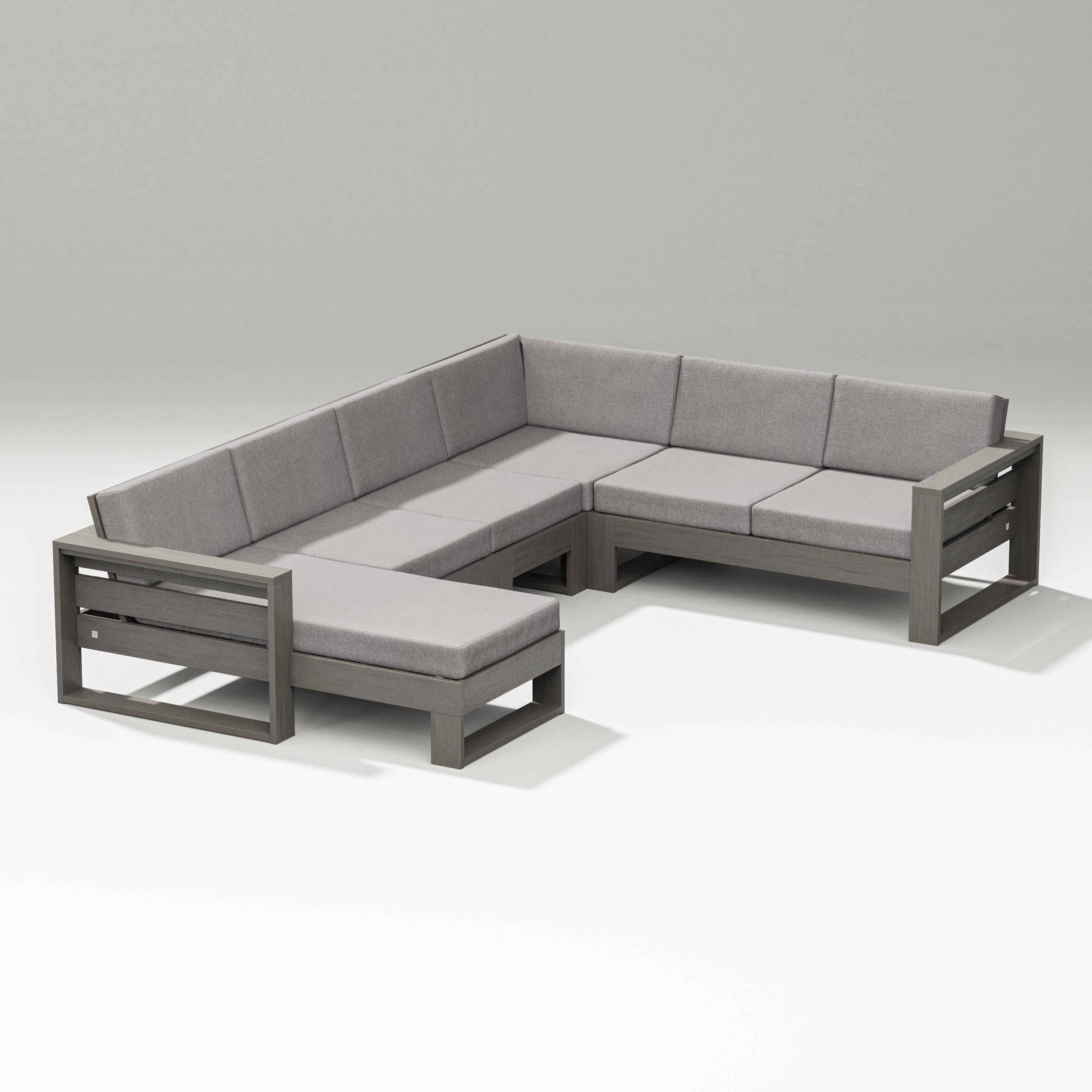 Latitude Corner Sectional with Left Chaise in Driftwood / Grey Mist
