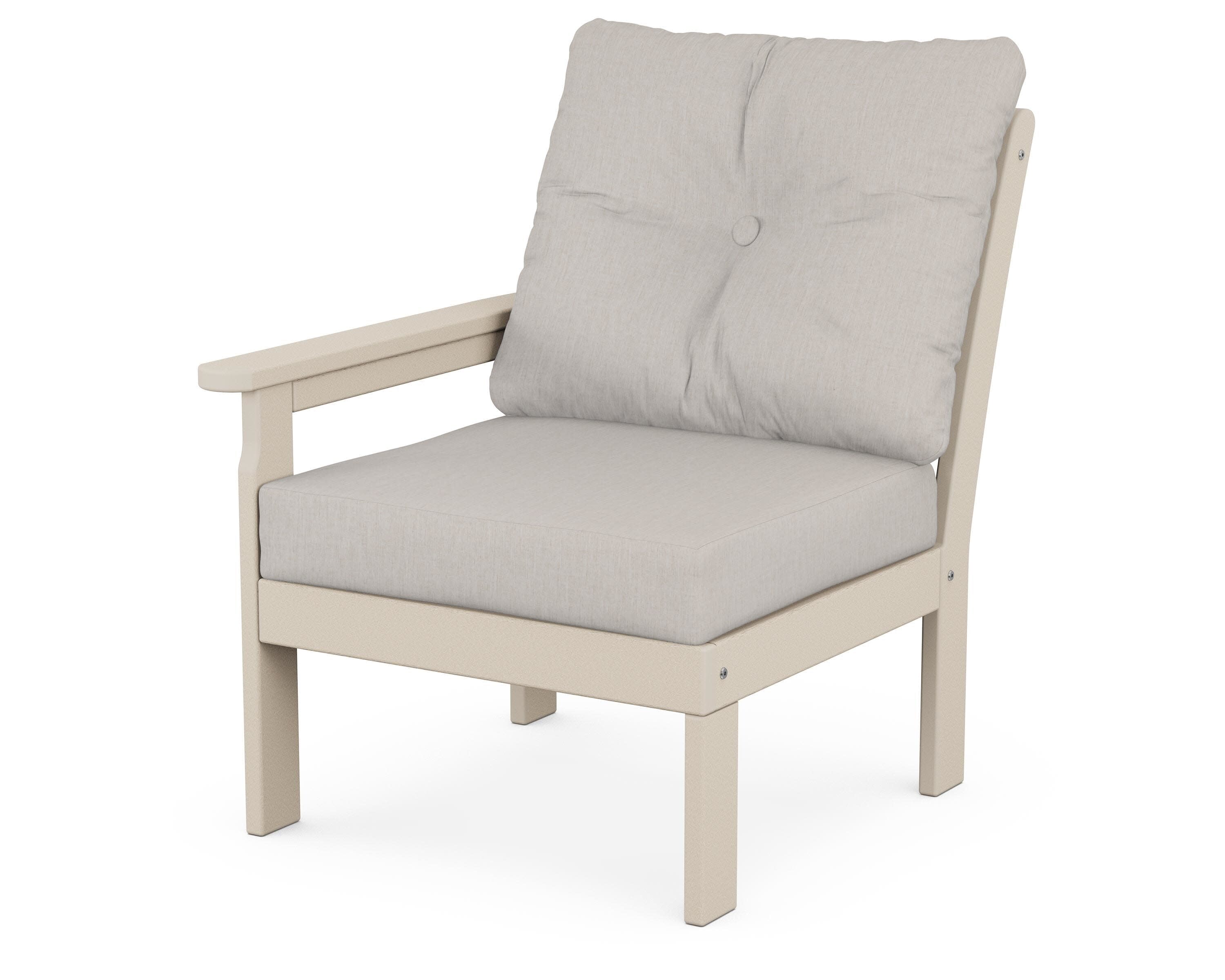 Vineyard Modular Left Arm Chair in Sand / Cast Ash