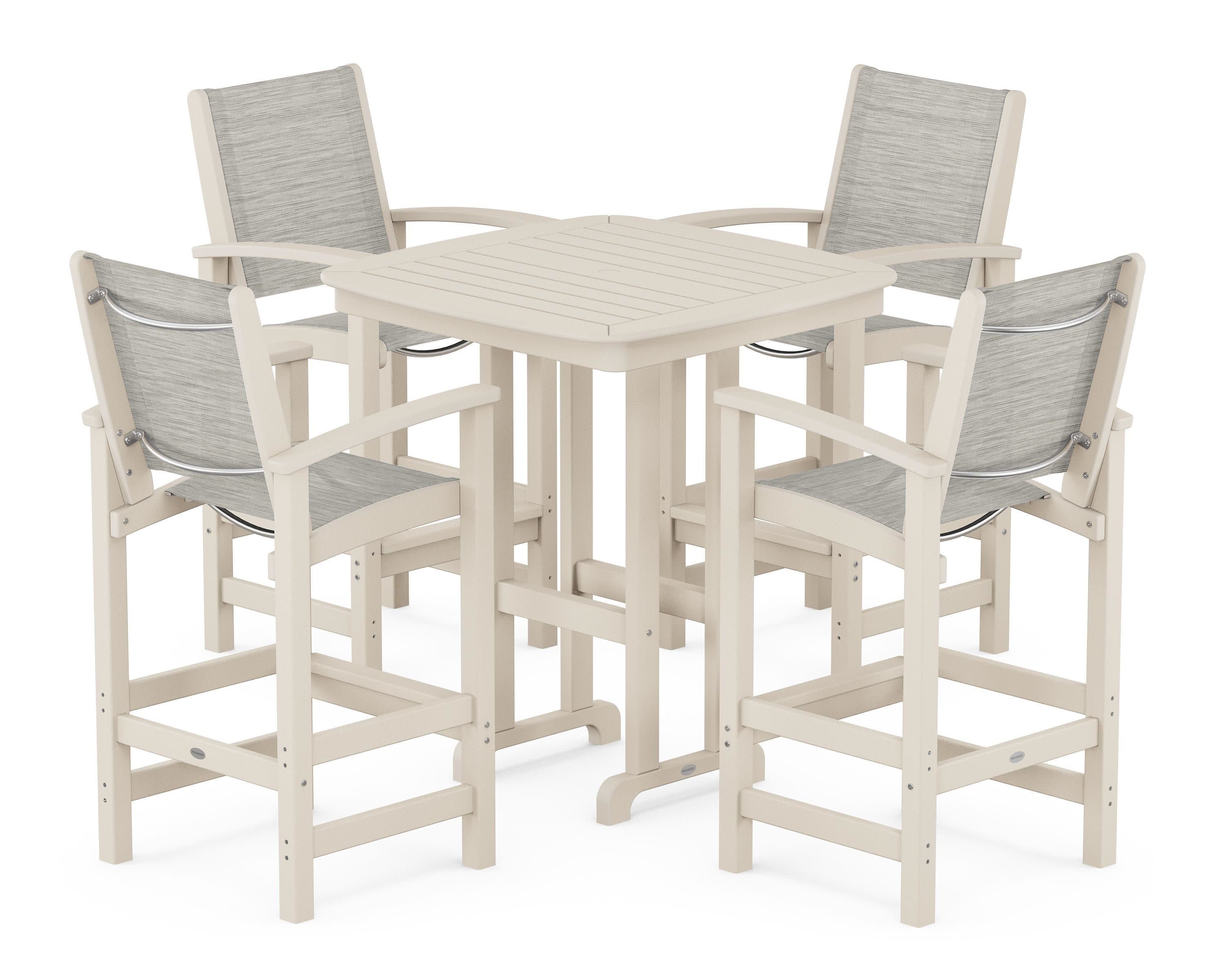 Coastal 5-Piece Bar Set in Sand / Birch Sling