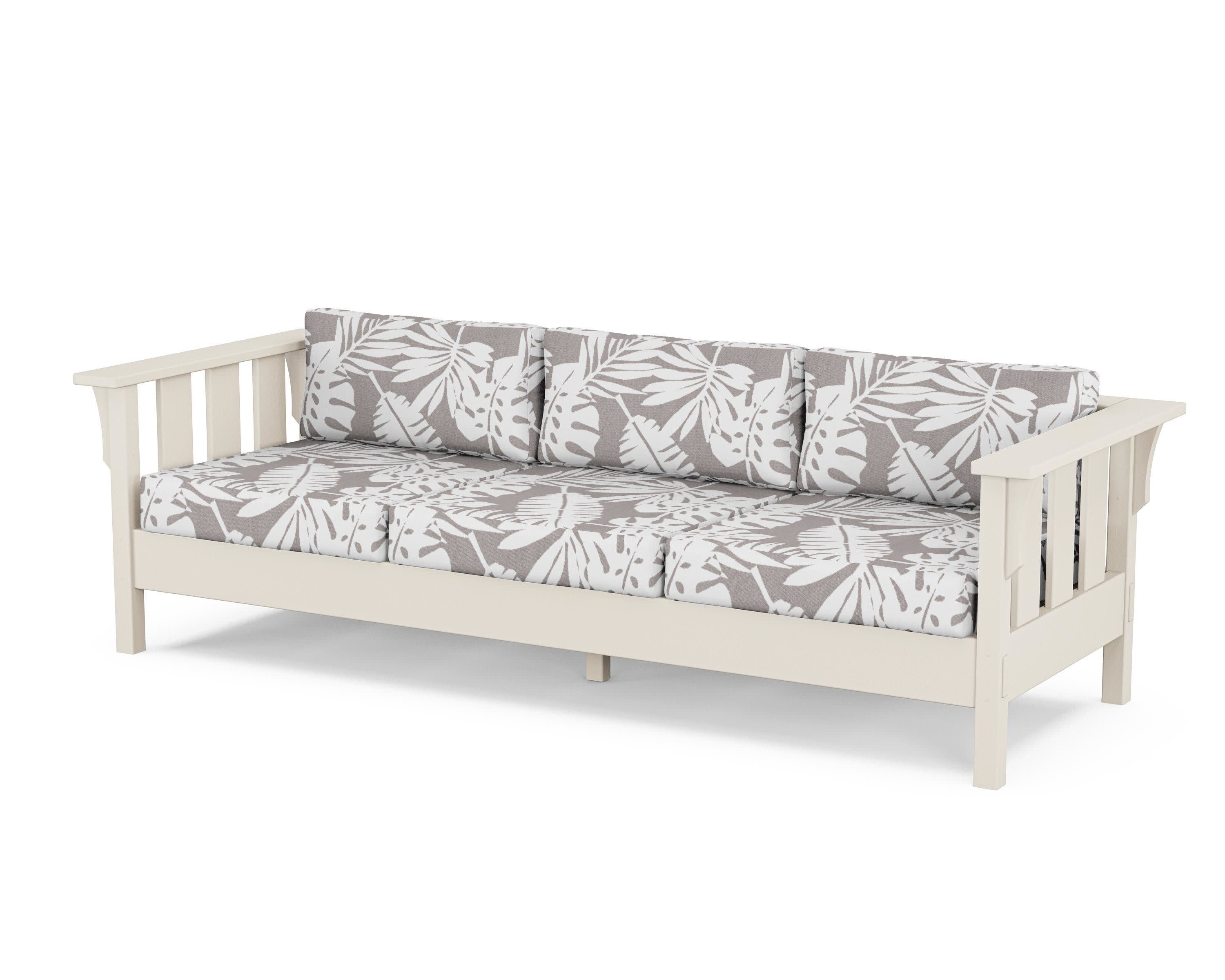 Acadia Deep Seating Sofa in Sand / Leaf Grey Mist