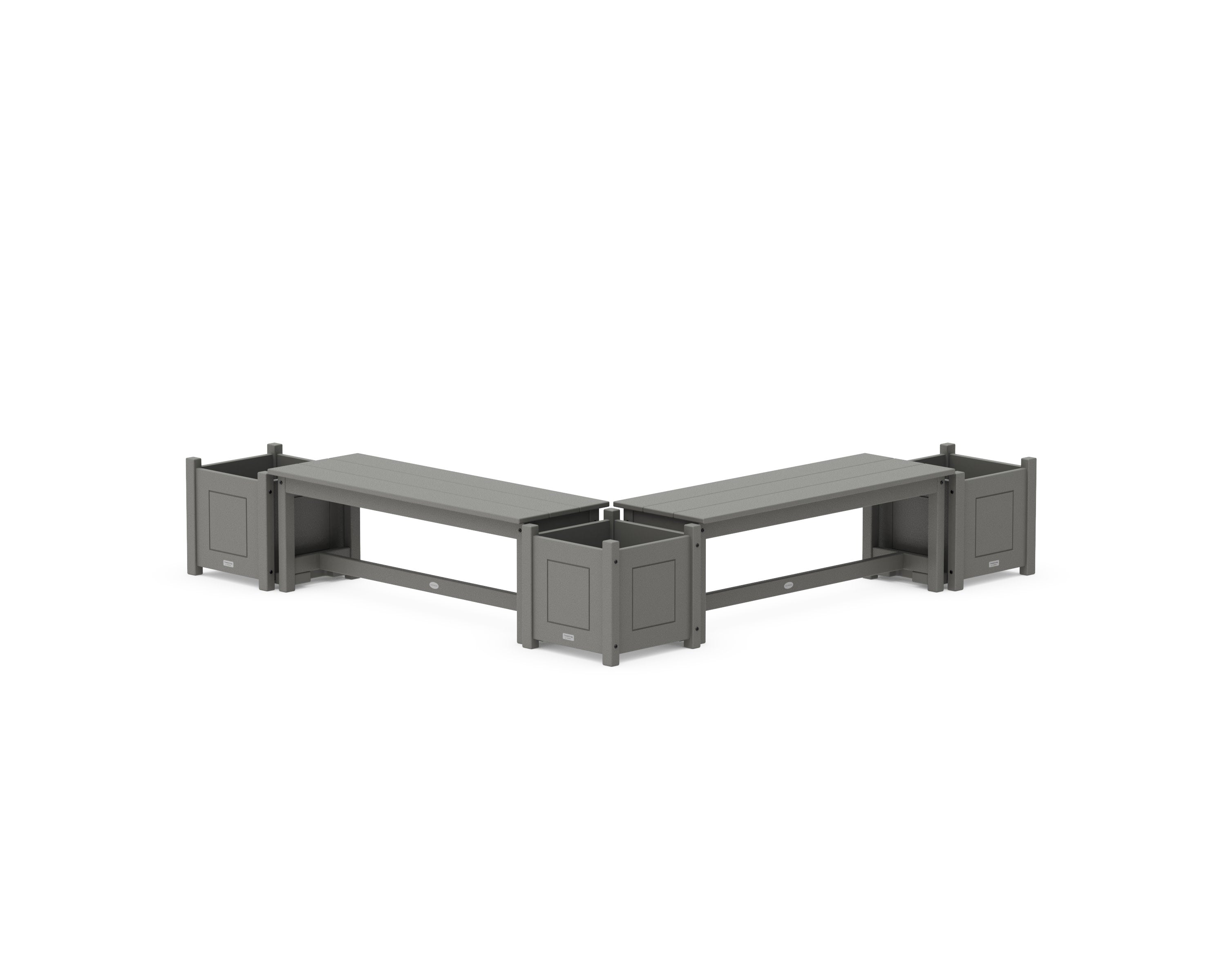 48" Country Living L- Shaped Planter Bench Corner Set