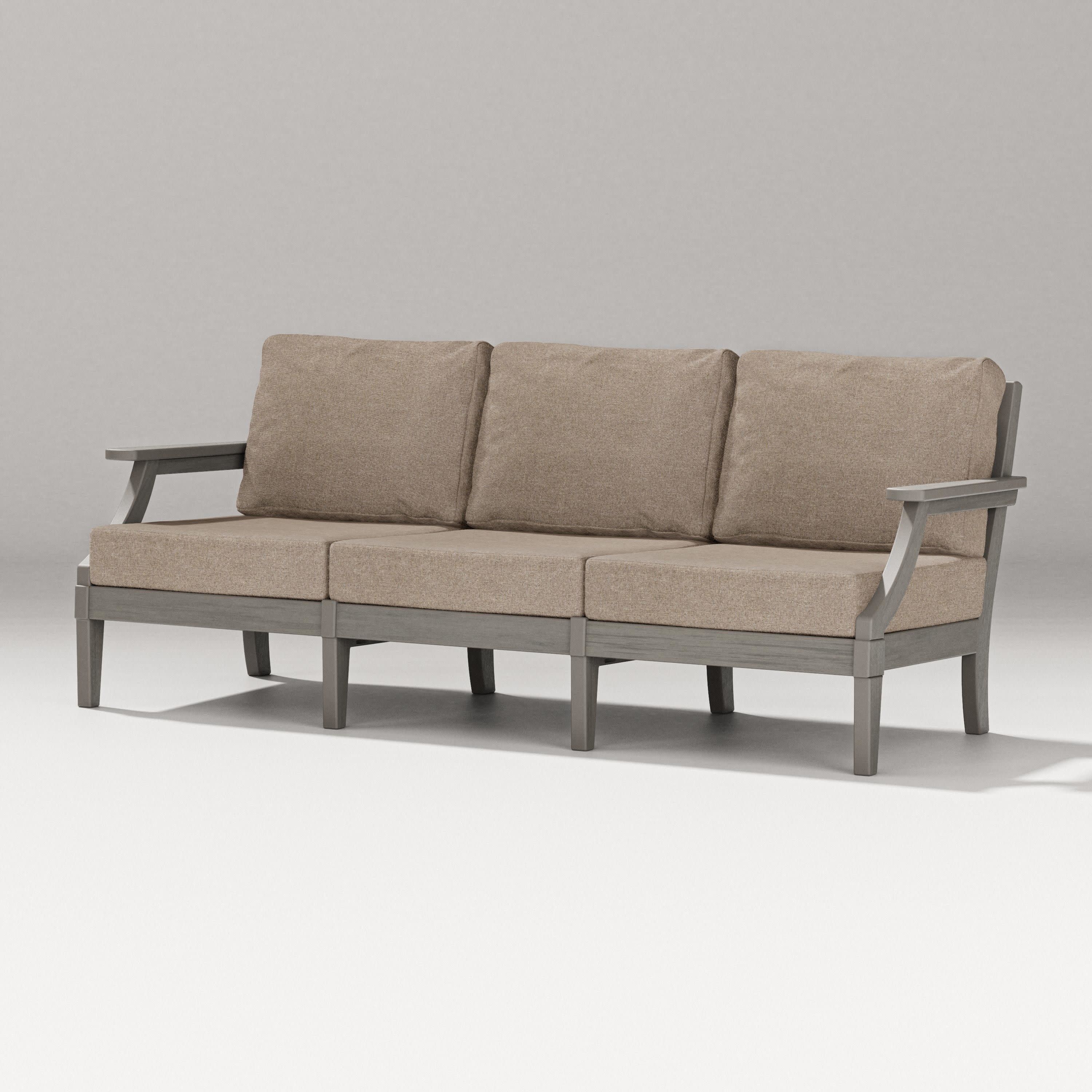 Estate Sofa in Driftwood / Spiced Burlap