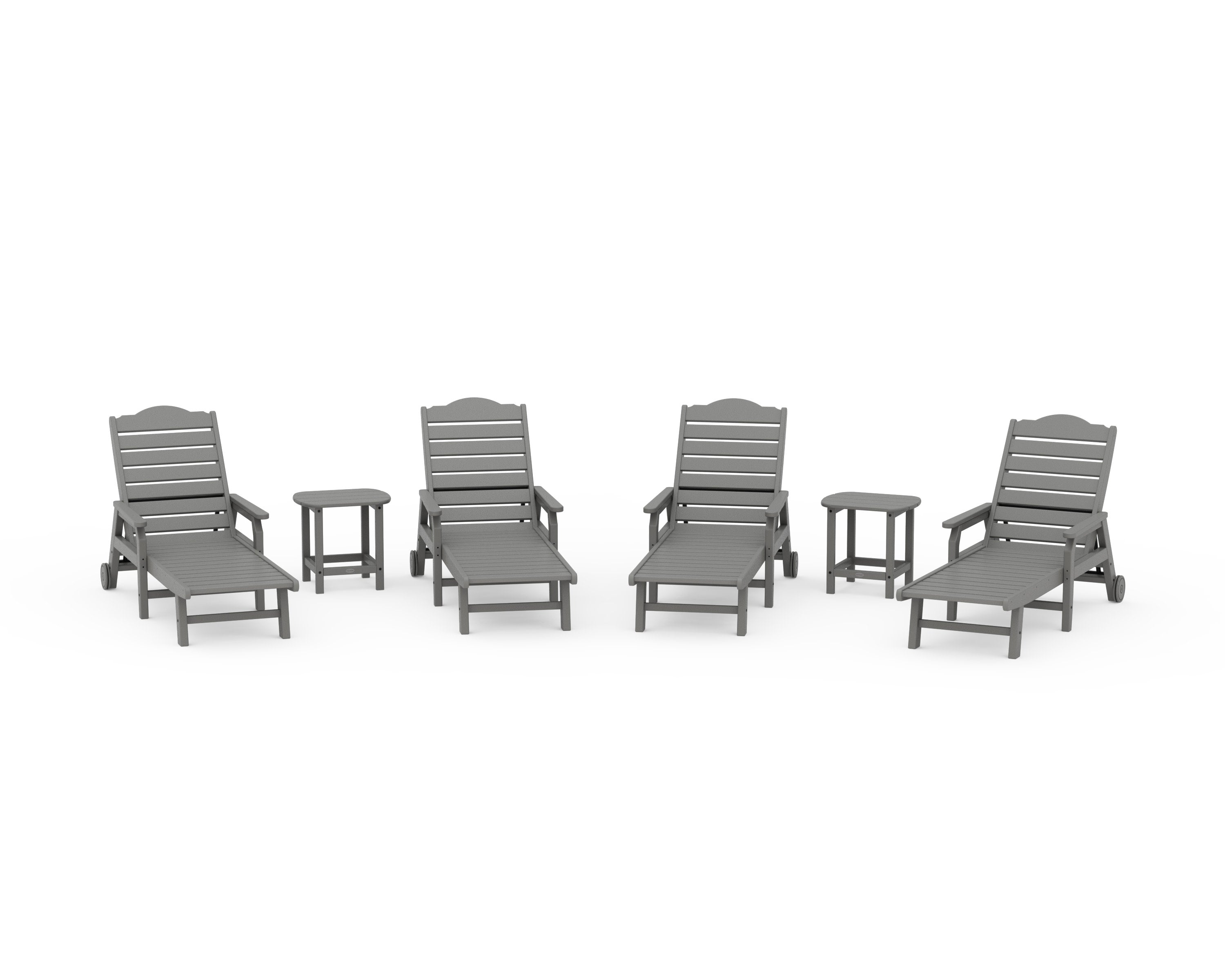 6-Piece Savannah Chaise Lounge Set in Slate Grey