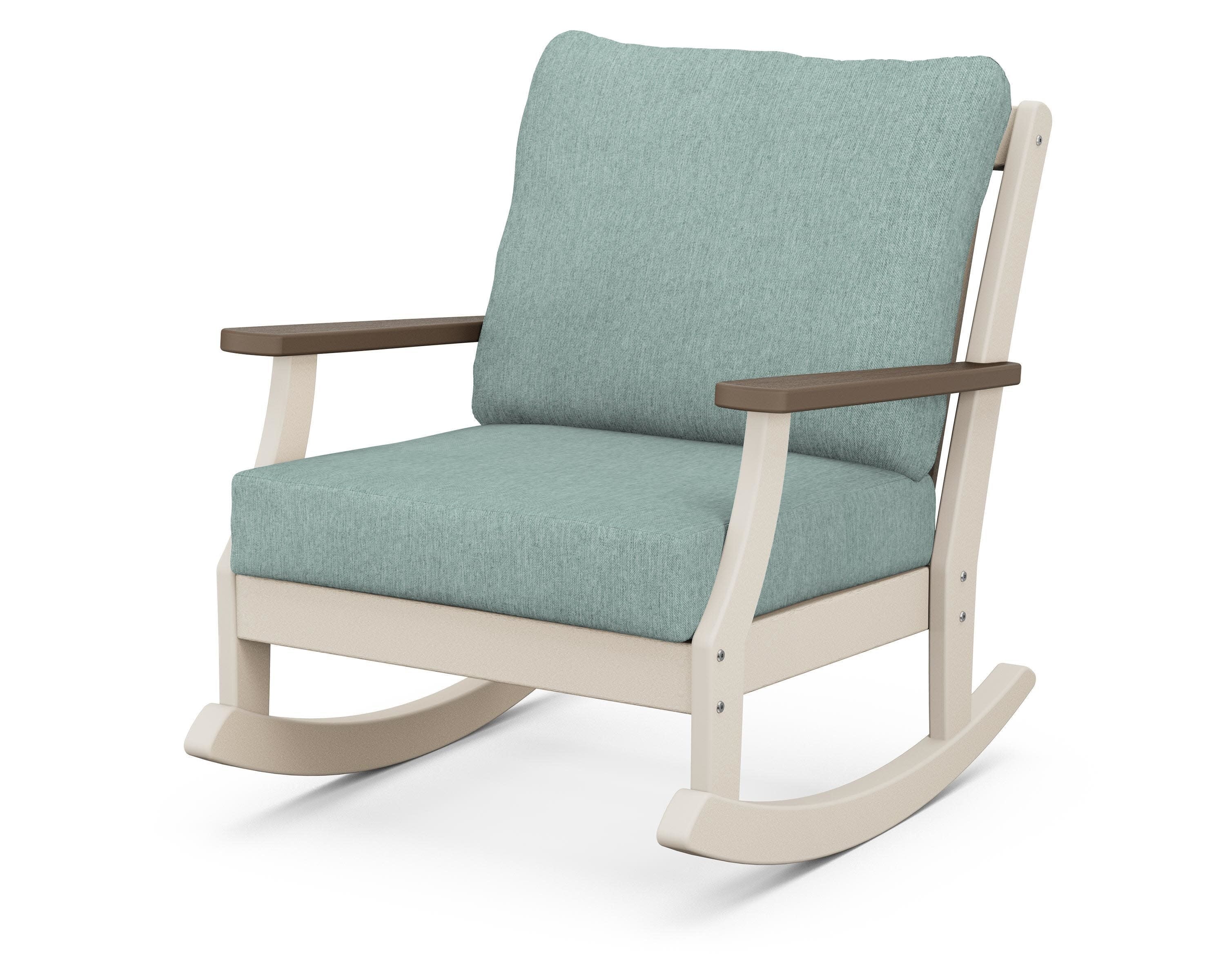 Braxton Deep Seating Rocking Chair in Sand / Kona / Glacier Spa