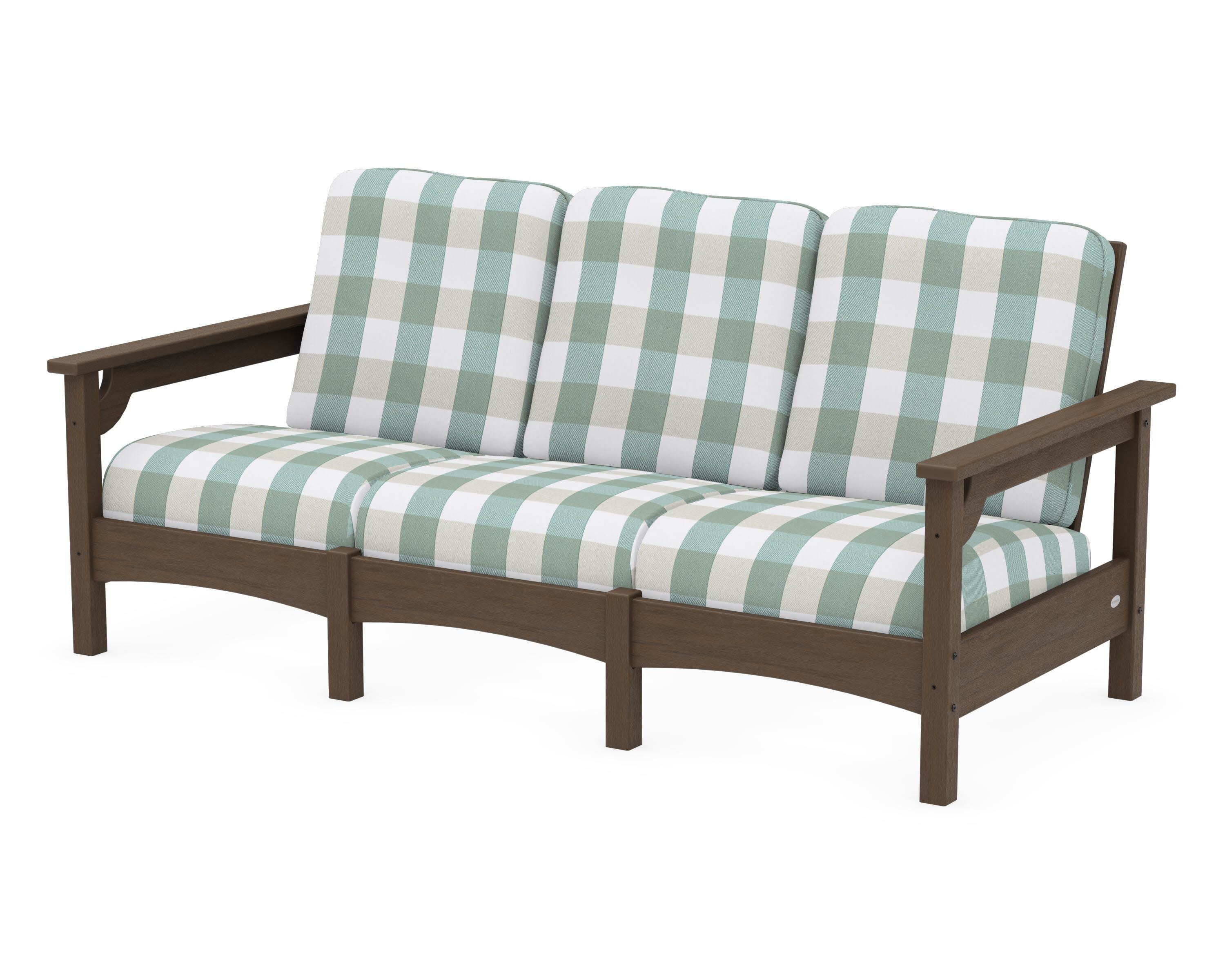 Club Sofa in Kona / Buffalo Plaid Glacier Spa