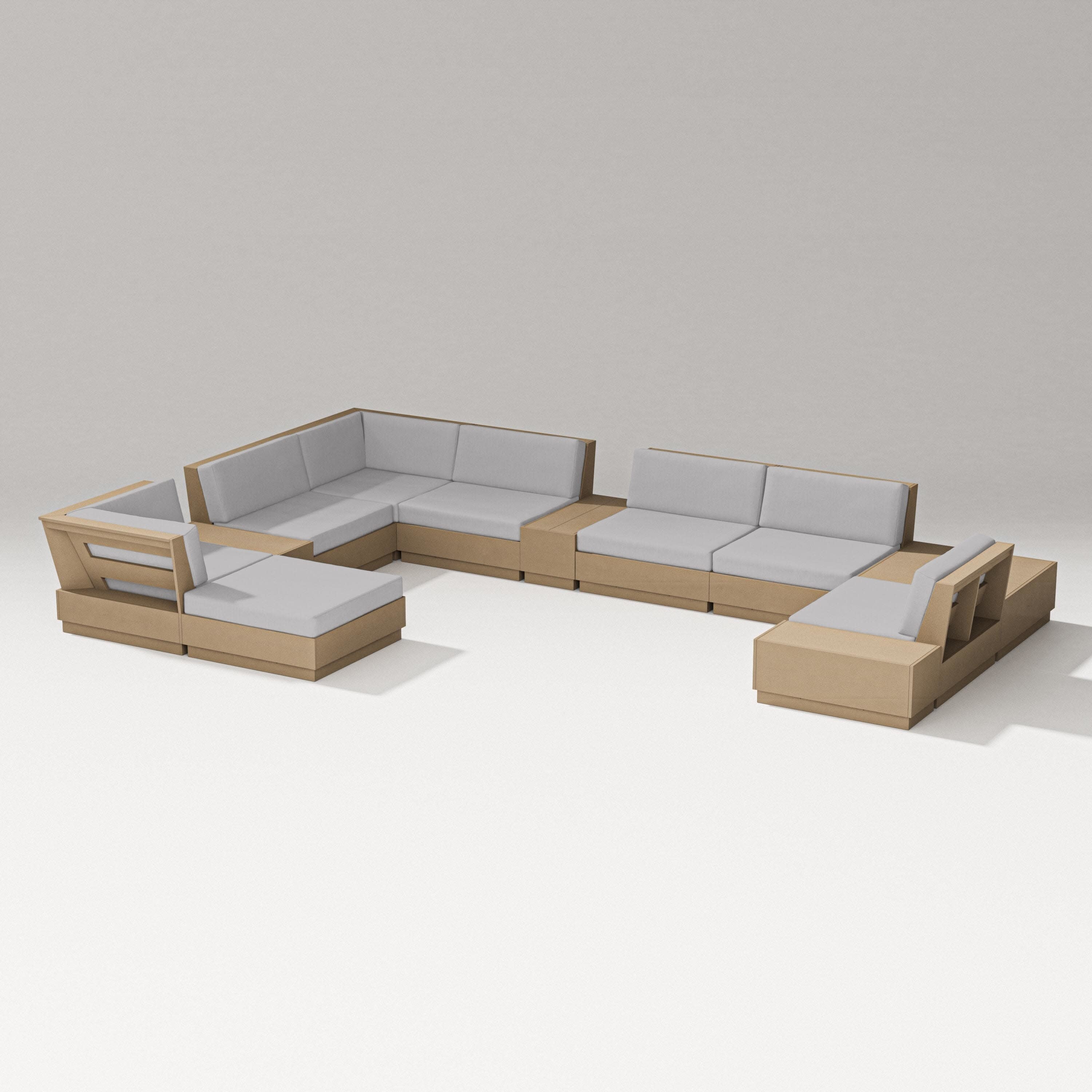 Elevate 12-Piece Conversation Sectional Set in Vintage Sahara / Granite