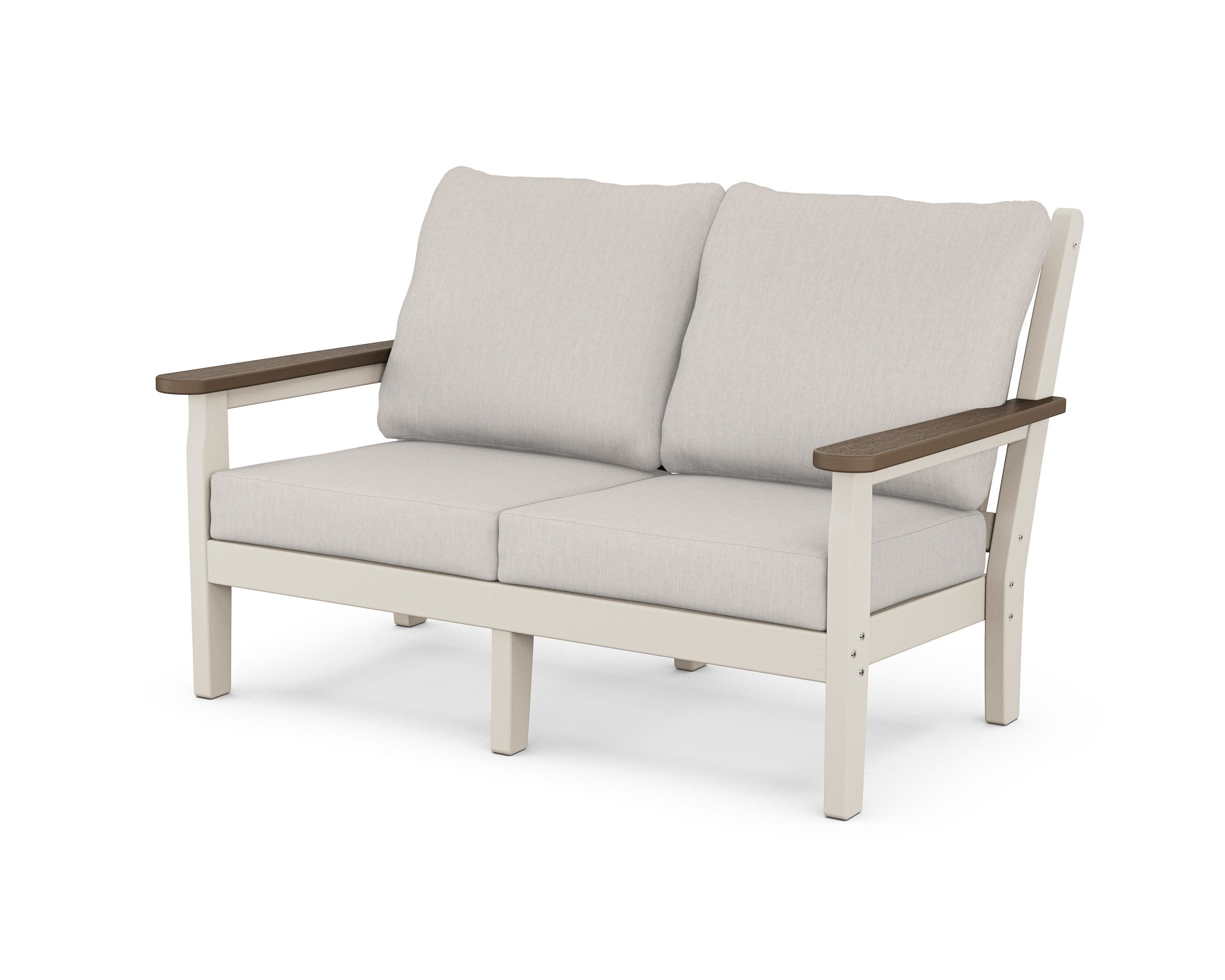 Chippendale Deep Seating Loveseat in Sand / Kona / Cast Ash