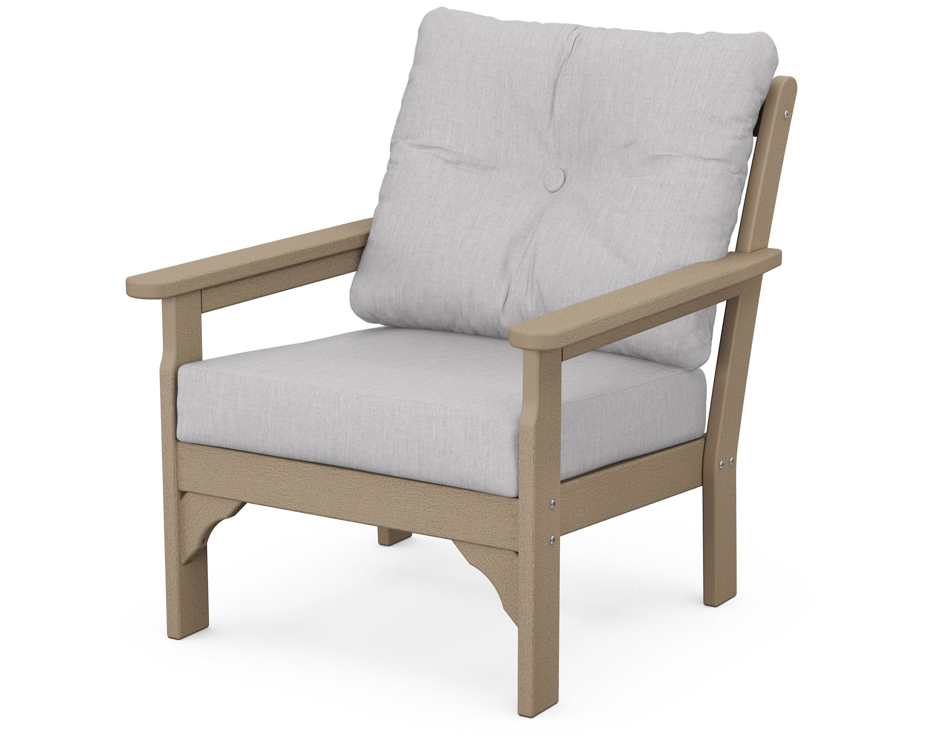 Vineyard Deep Seating Chair in Vintage Sahara / Granite
