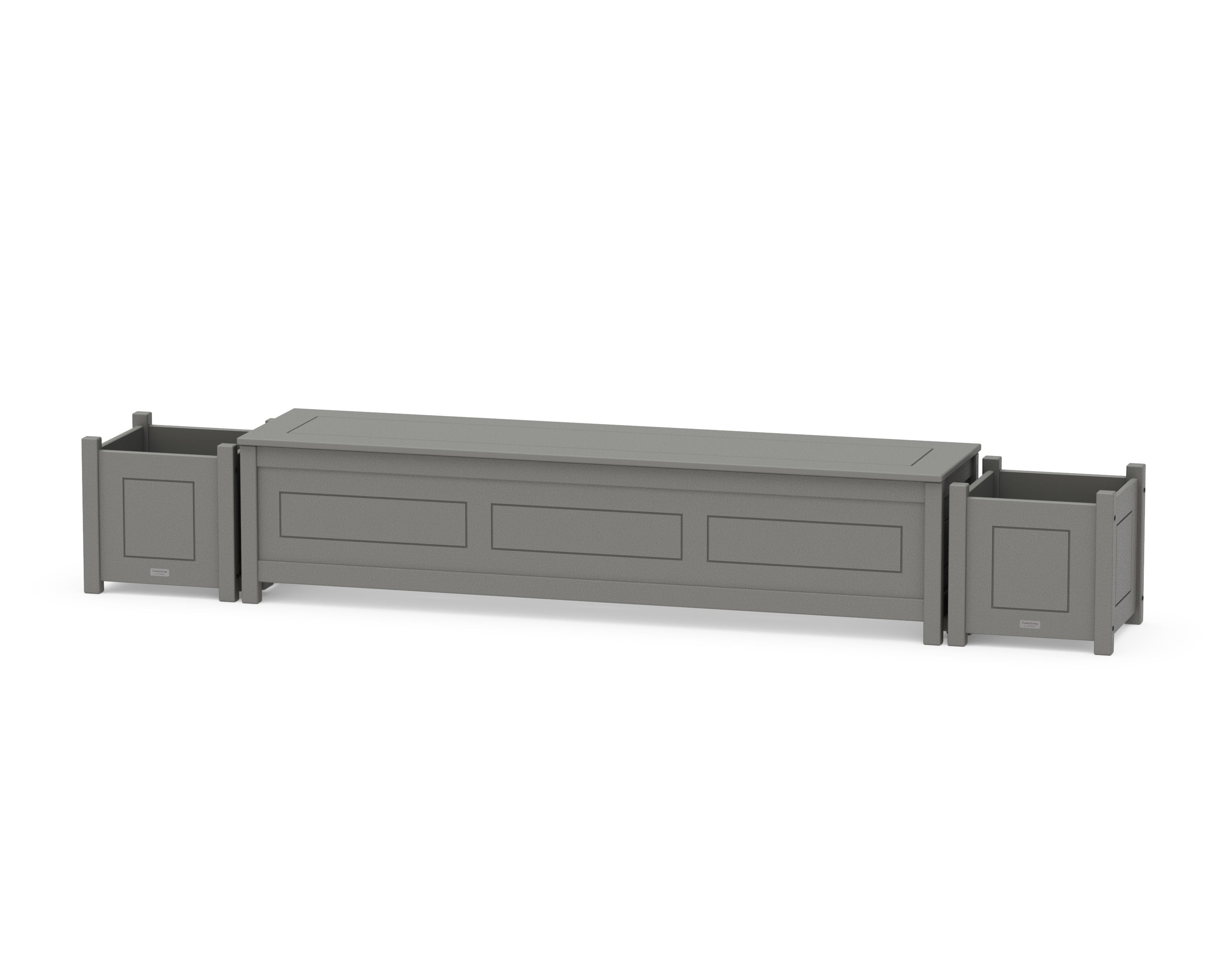 72" Country Living Straight Planter Storage Bench Set