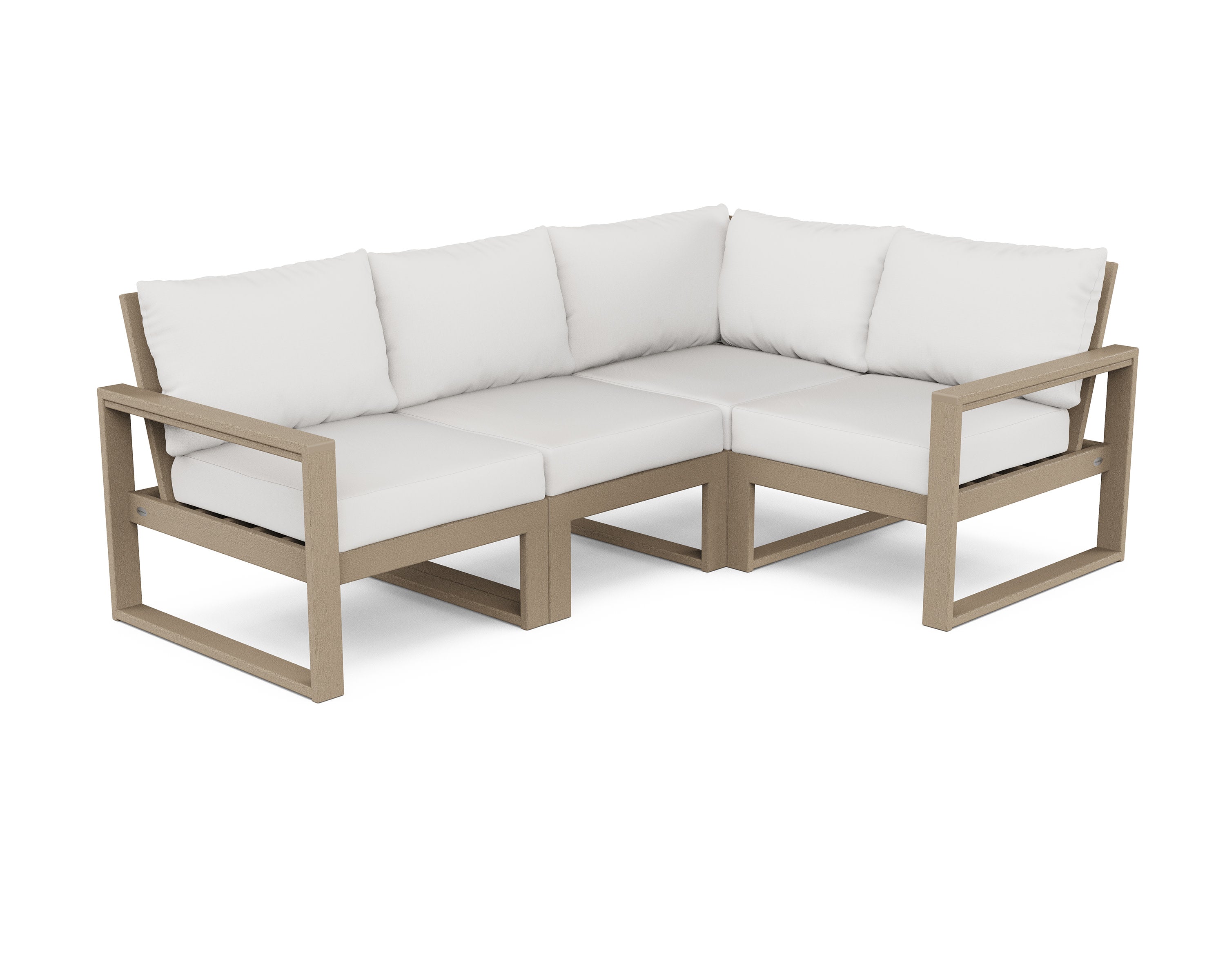 EDGE 4-Piece Modular Deep Seating Set in Vintage Sahara / Natural Linen