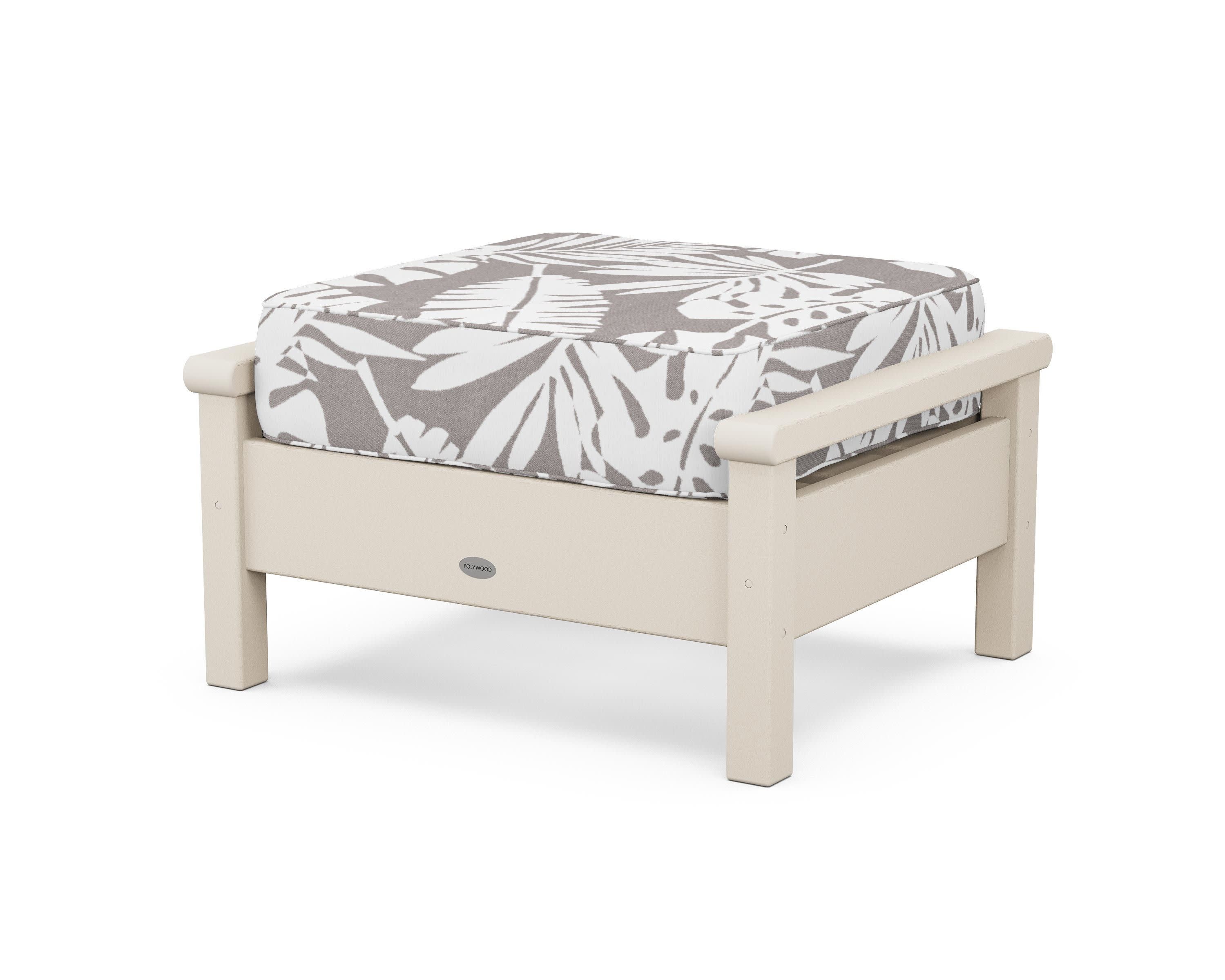 Harbour Deep Seating Ottoman in Sand / Leaf Grey Mist