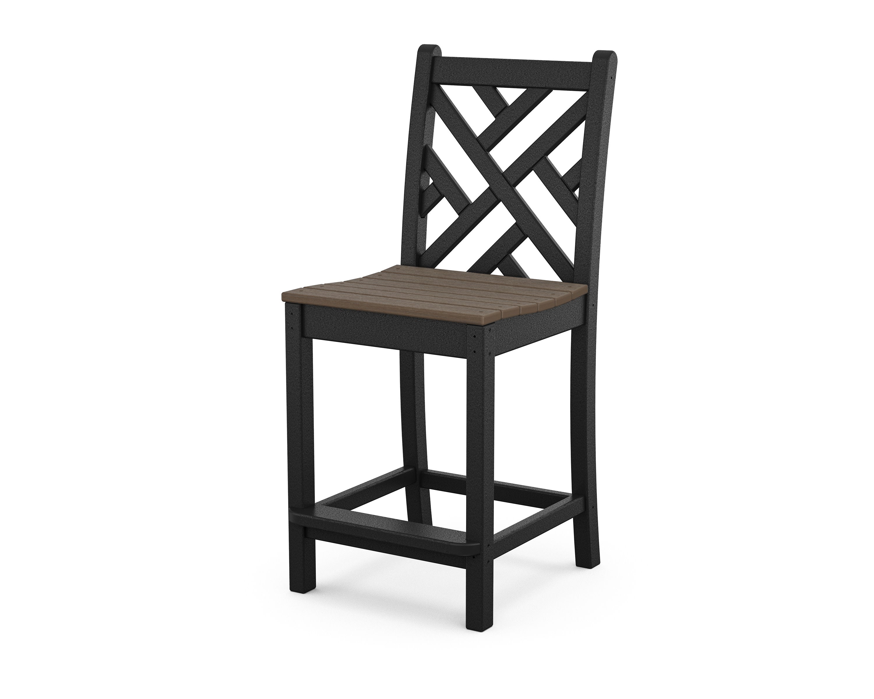 Chippendale Counter Side Chair in Black / Kona