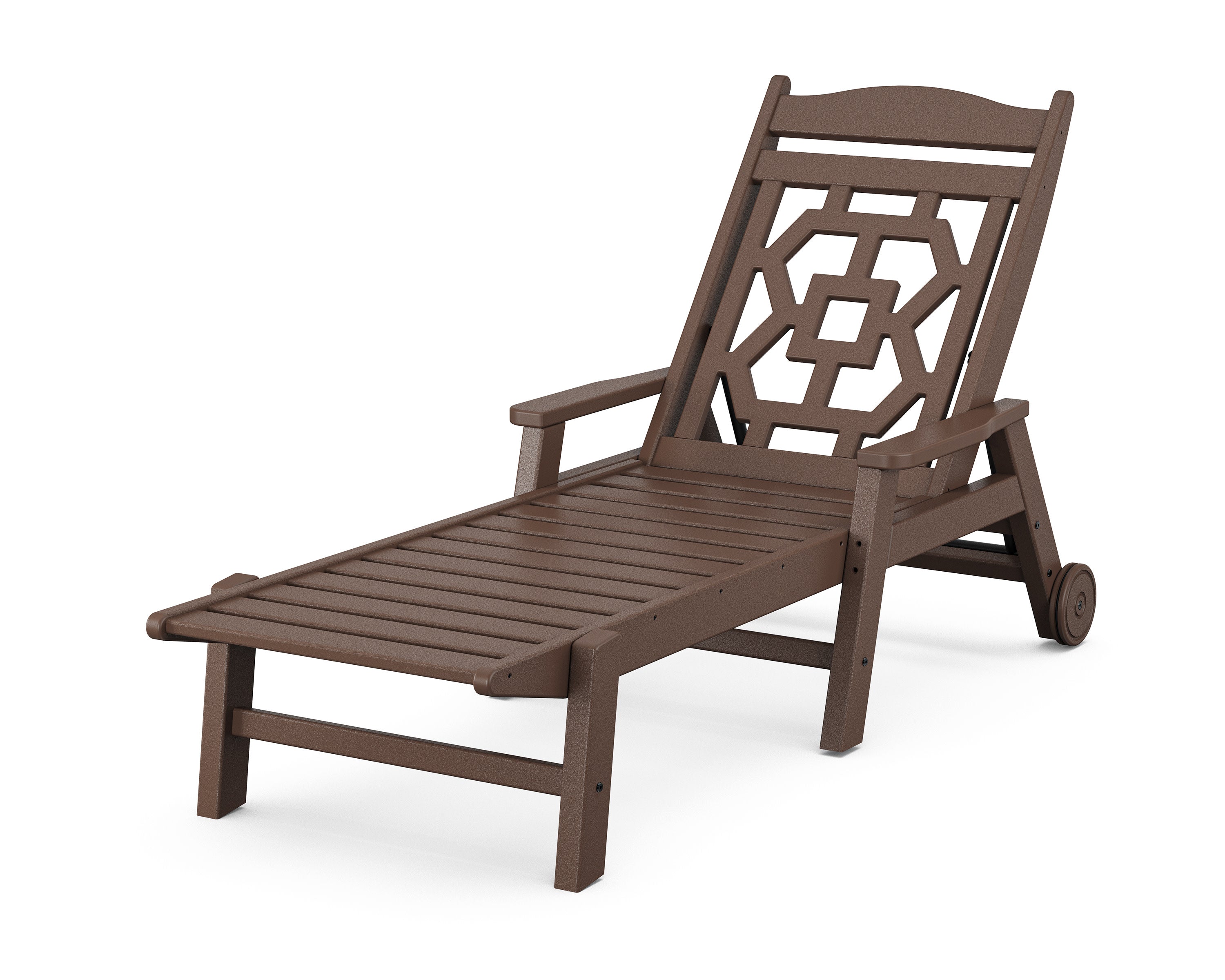 Chinoiserie Chaise Lounge in Mahogany
