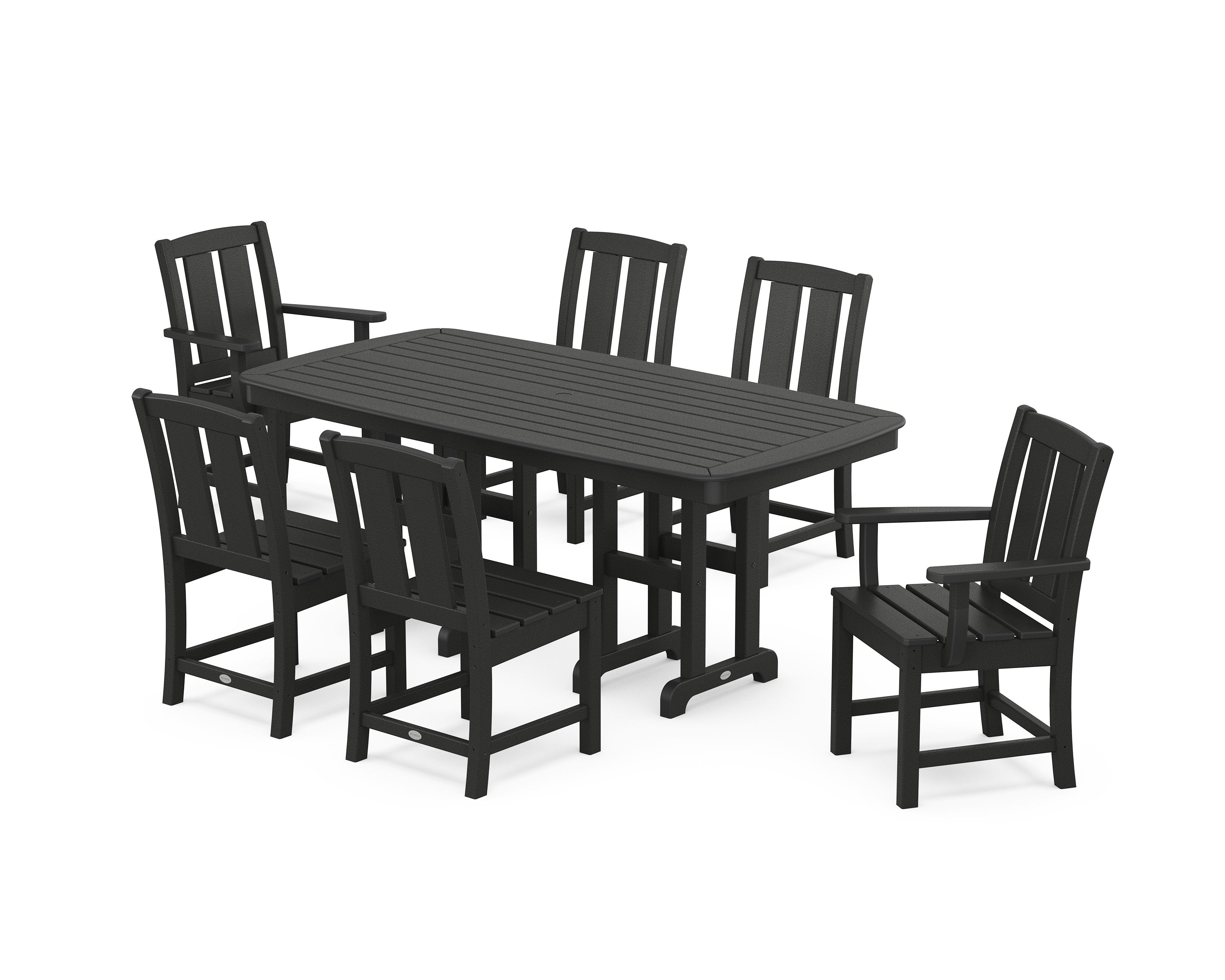 Mission 7-Piece Dining Set in Black