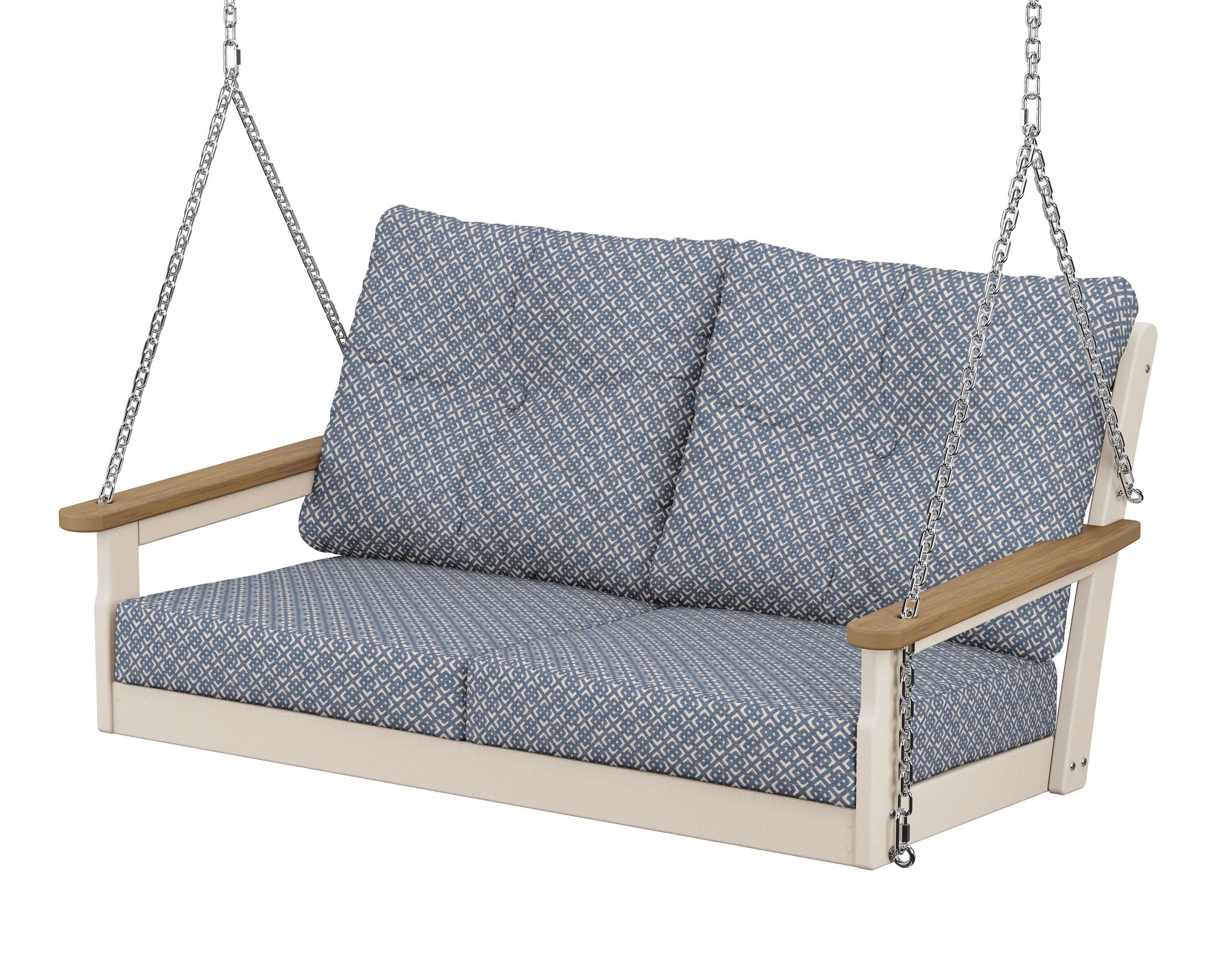 Vineyard Deep Seating Swing in Sand / Natural / Hopscotch